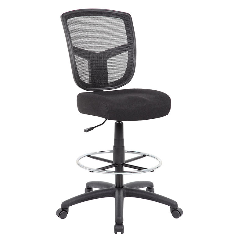 Boss Contract Mesh Drafting Stool B16021 - Adjustable Height Ergonomic Office Chair for Architects, Designers & Artists - Perfect for Drafting Tables, Studios & Home Offices