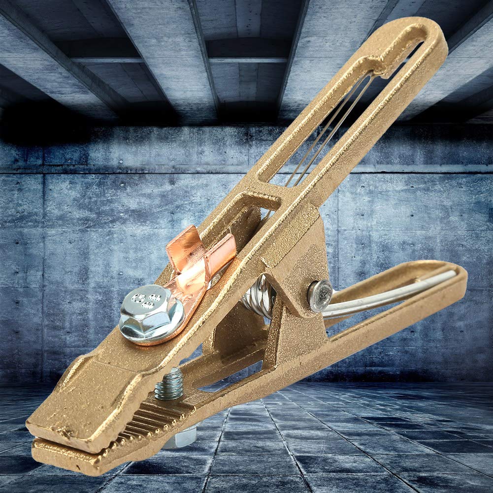 Premium 260A Brass A-Shape Ground Welding Clamp - Heavy Duty 260/300/500A Copper Earth Clamp for Welding Machines | Ideal for Arc Welding, Metal Fabrication & DIY Projects