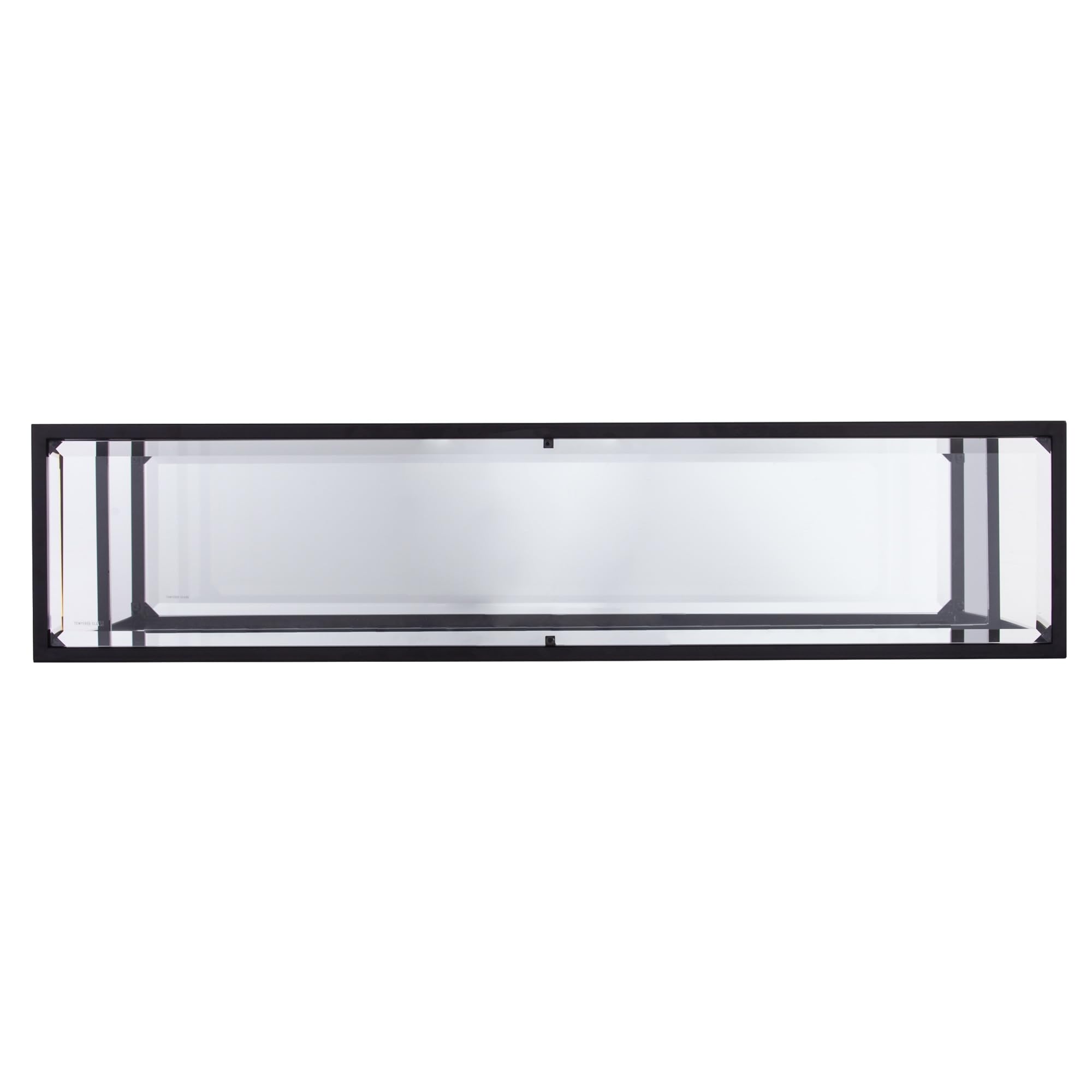Southern Enterprises SEI Horten Black Glass Console Table - Elegant Entryway Furniture for Hallway, Living Room & Foyer Decor