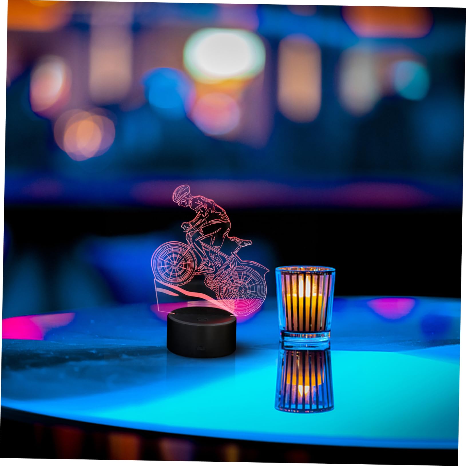 Gadpiparty LED Night Light with Cycling Patterns - Battery Operated Decorative Atmosphere Lamp for Bedroom, Nursery, or Party Decor