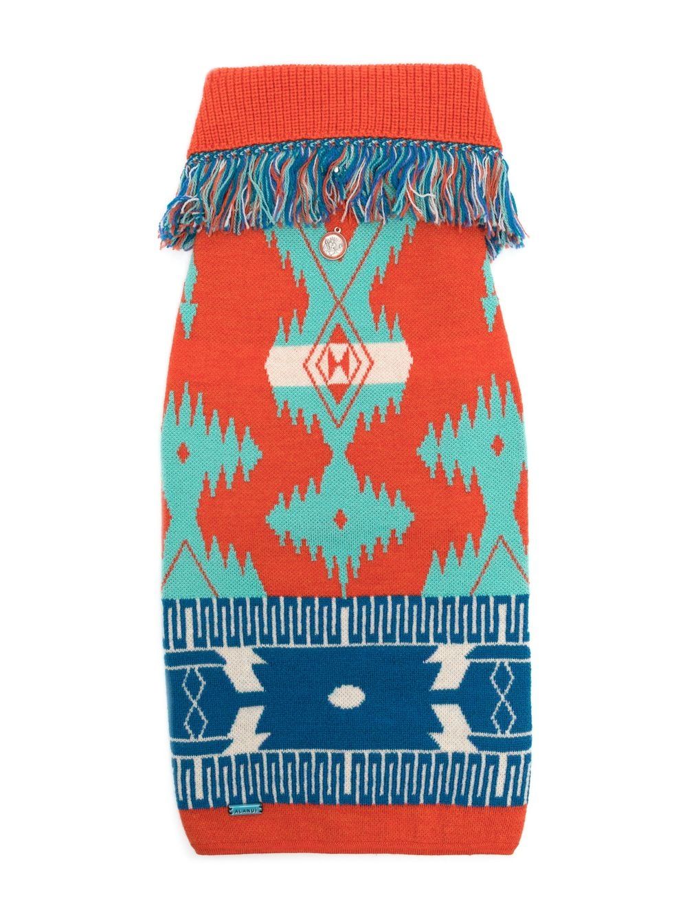 Alanui Orange Knit Cardigan - Women's Boho Chic Loungewear for Cozy Evenings & Casual Outings