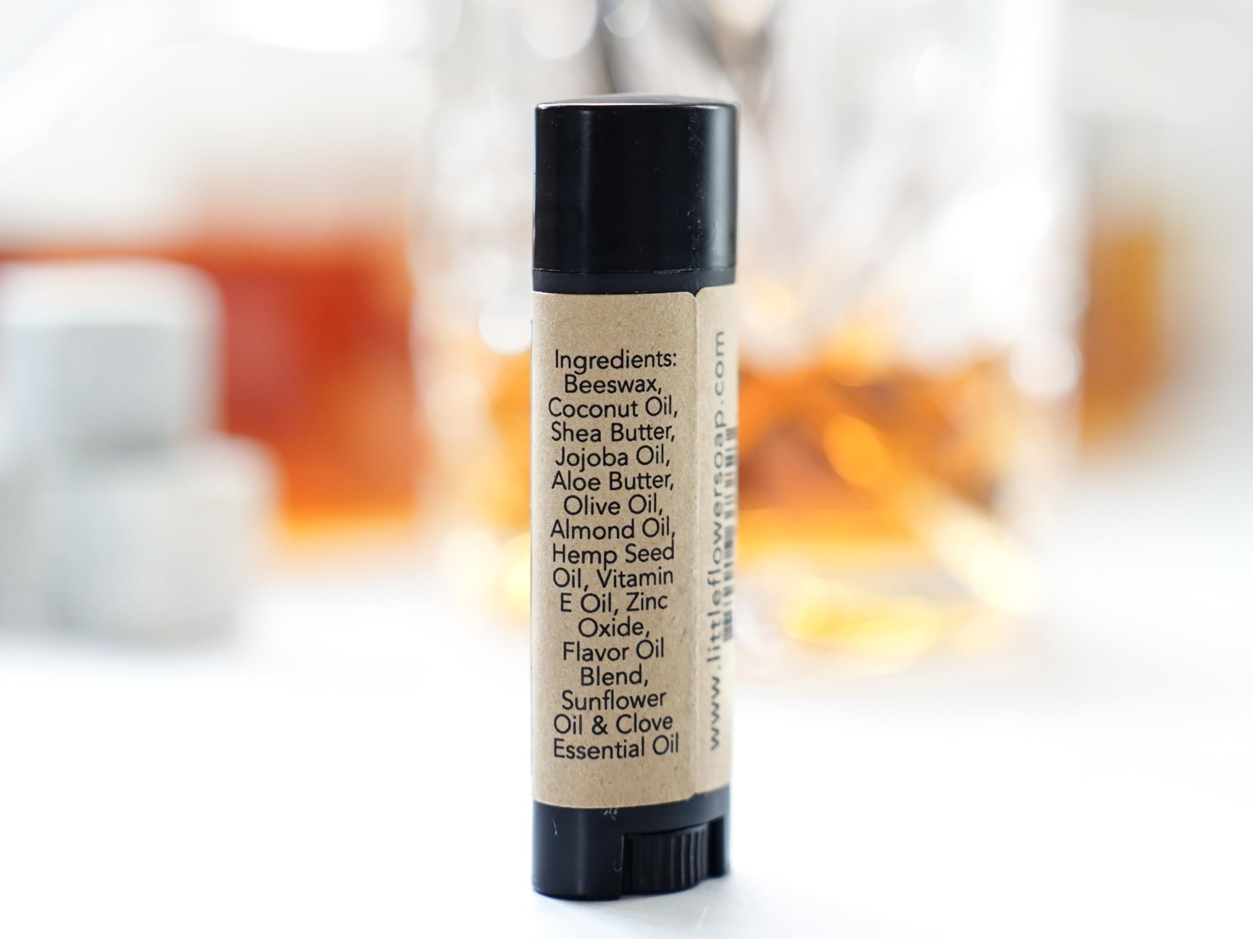 Bourbon Whiskey Flavored Lip Balm for Men - Moisturizing Chapstick with Unique Flavor, Funny Stocking Stuffer & White Elephant Gag Gift for Adults - Perfect for Dry Lips, Parties and Novelty Gifts