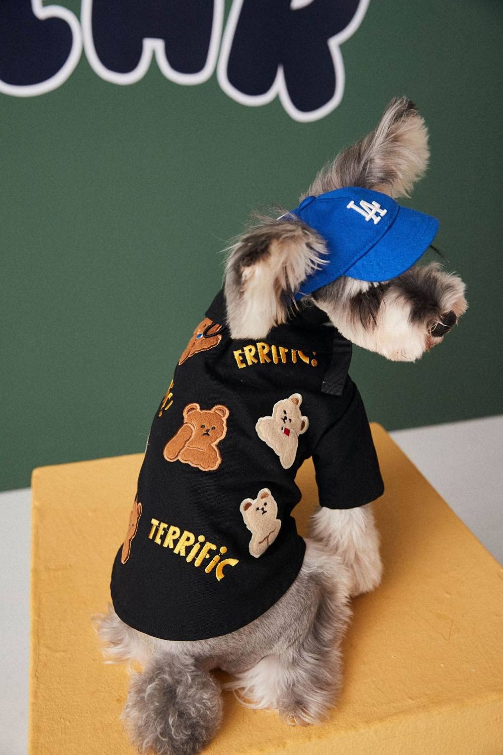 Warm Dog Clothes for Small & Medium Dogs - Cozy Winter Bear Shirt with Tie | Pet Fashion for Autumn & Winter Seasons | Perfect for Outdoor Walks & Indoor Comfort
