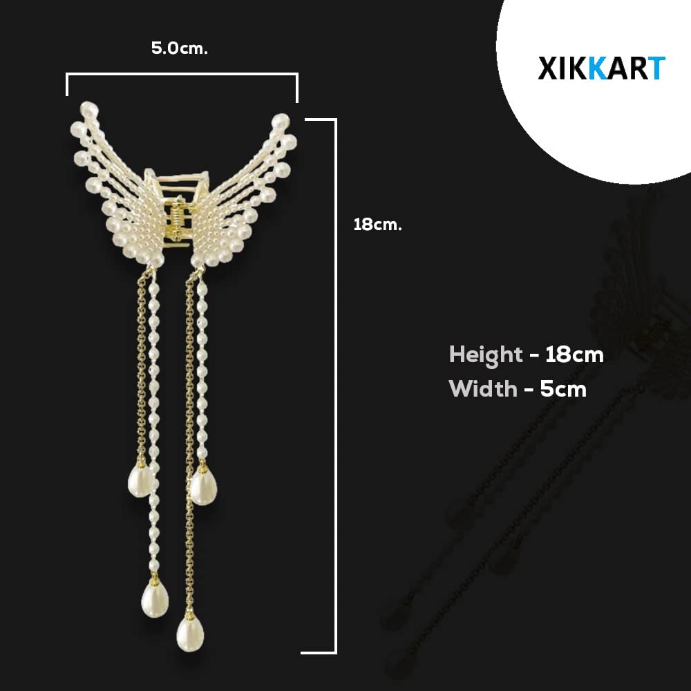 XIKKART Women's Hair Clips Set - Elegant Metal Claw Clip & Butterfly Hair Claw for Girls, Bridal Hair Accessories (Pack of 1) | Perfect for Weddings, Parties & Everyday Styling