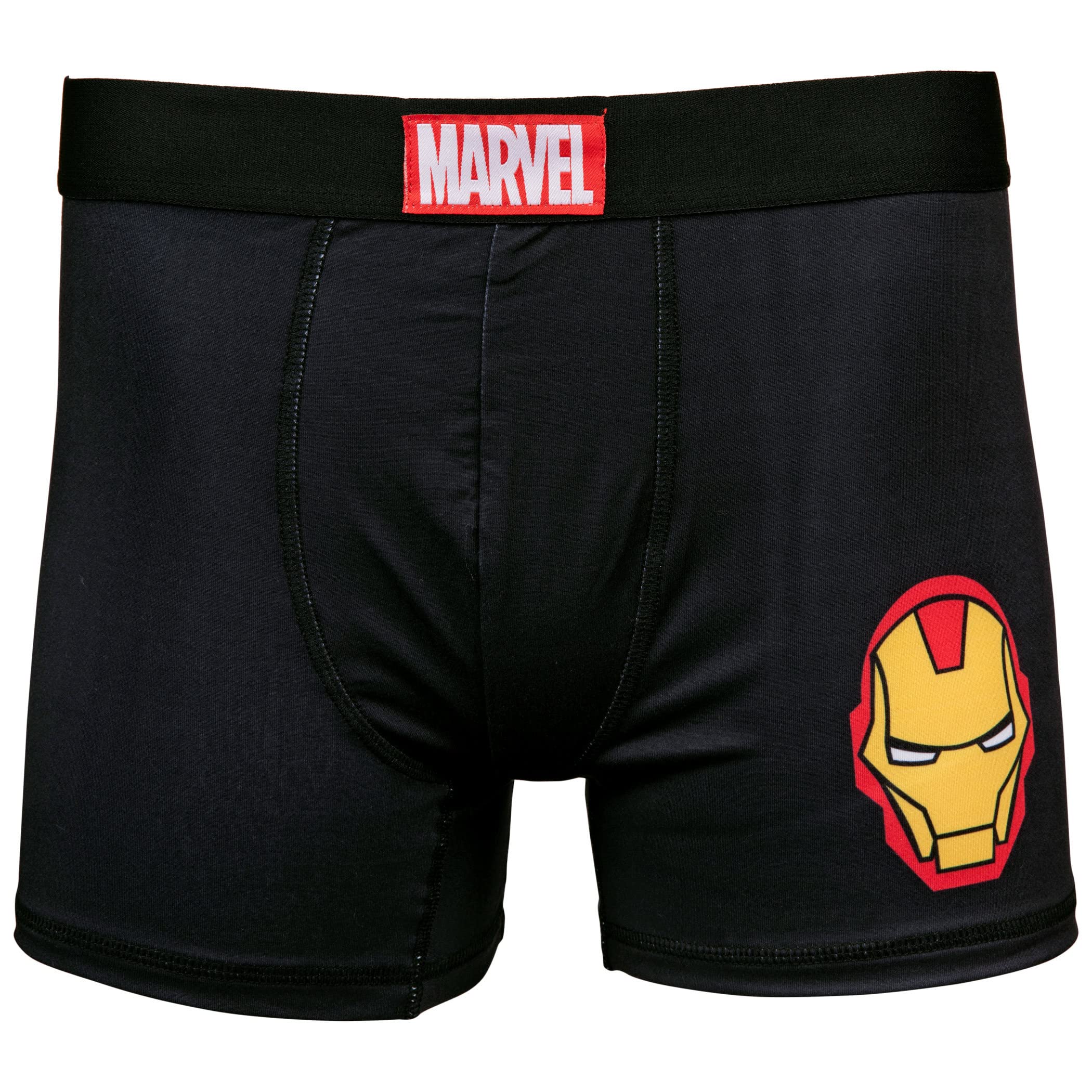 Marvel Iron Man Classic Logo Men's Boxer Briefs - Superhero Underwear for Fans, Comfortable Cotton Underwear for Daily Wear & Cosplay