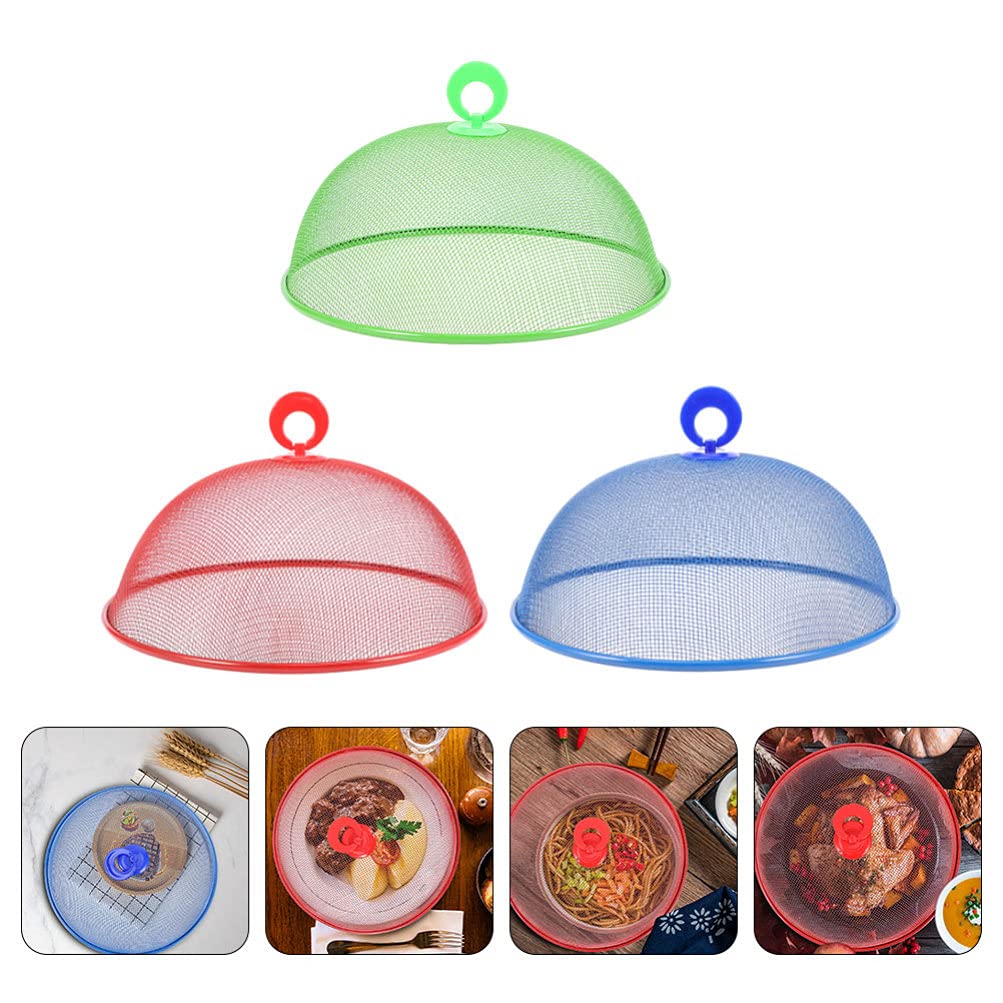 OSALADI 3-Piece Food Cover Set - Reusable Dish Protectors & Picnic Food Tents for Outdoor Dining, Parties, and Buffet Serving | BPA-Free Mesh Food Covers for Flies and Bugs Protection