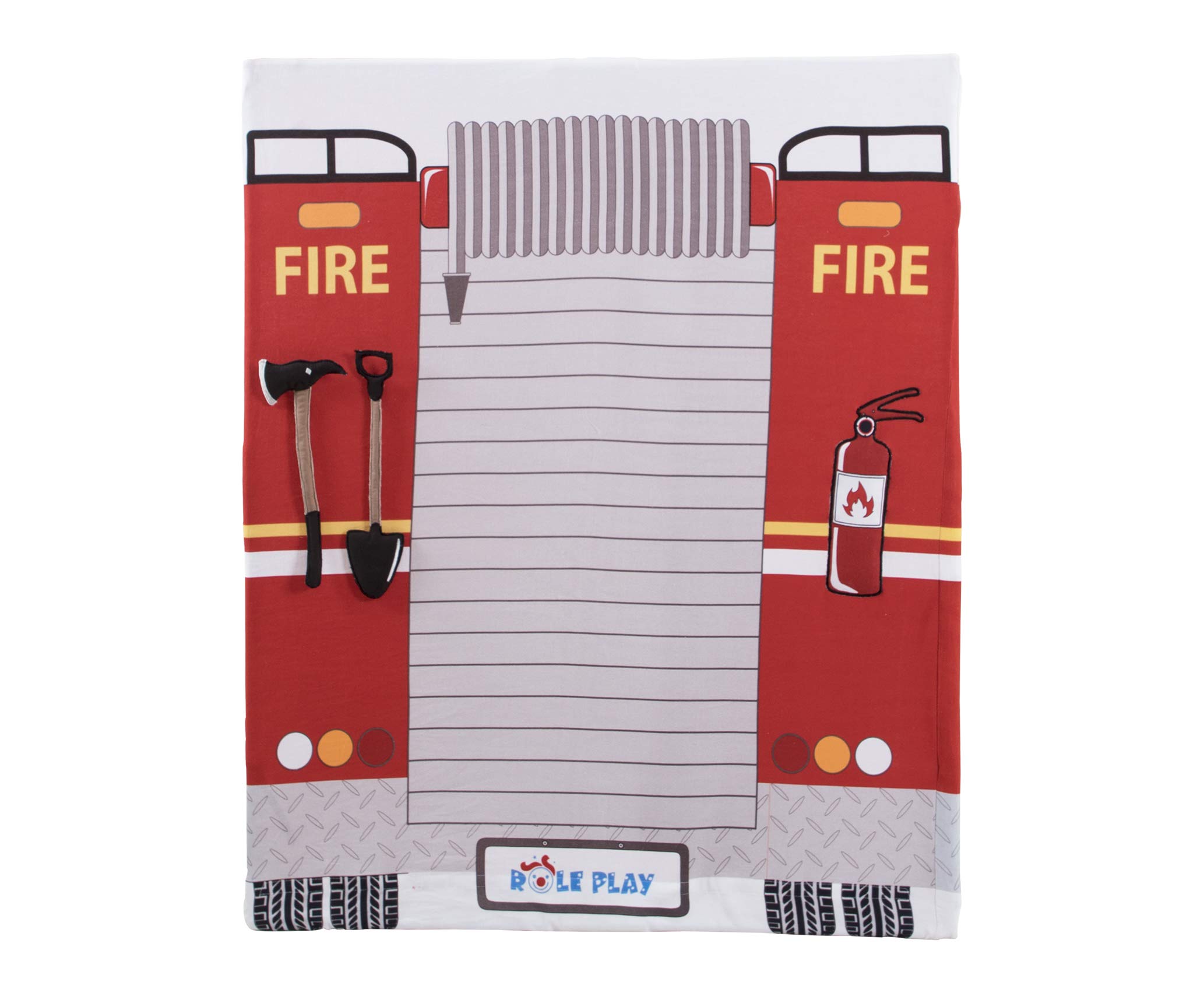 Premium Kids' Fire Truck Play Tent - Indoor & Outdoor Role Play House for Pretend Play | 100% Cotton Canvas Durable Playhouse with Free Plush Toys | Encourages Imagination & Creativity for Ages 3+ | Perfect for Backyard Adventures & Birthday Parties