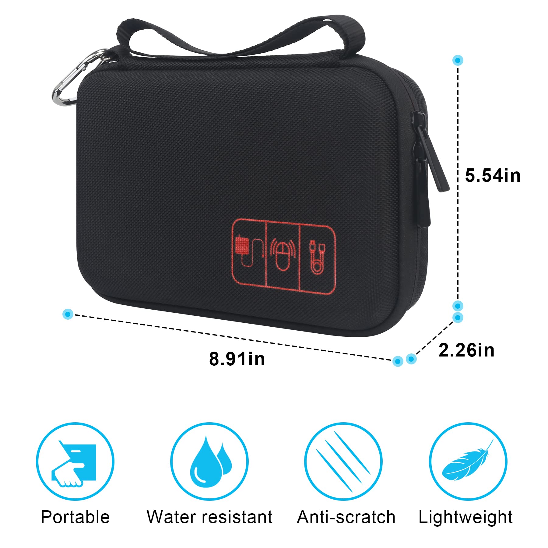 Elonbo Travel Cord Organizer - Universal Tech Storage Bag for Chargers, Cables & Accessories | Perfect for MacBook, Apple Pencil & USB Drives