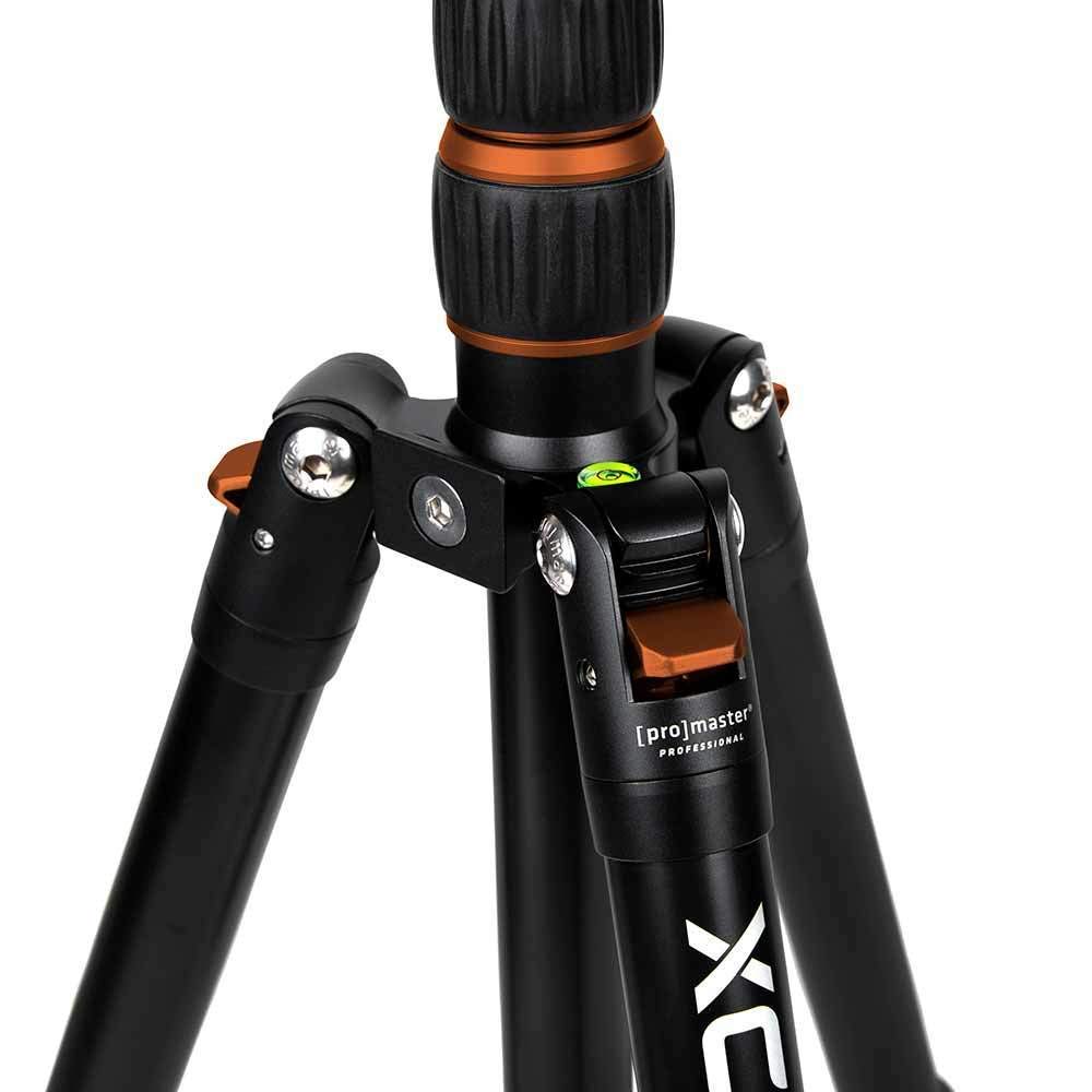 ProMaster XC-M 525K Professional Camera Tripod Kit with Ball Head - Heavy Duty Orange Aluminum Tripod for DSLR & Mirrorless Cameras - Perfect for Travel, Photography & Videography