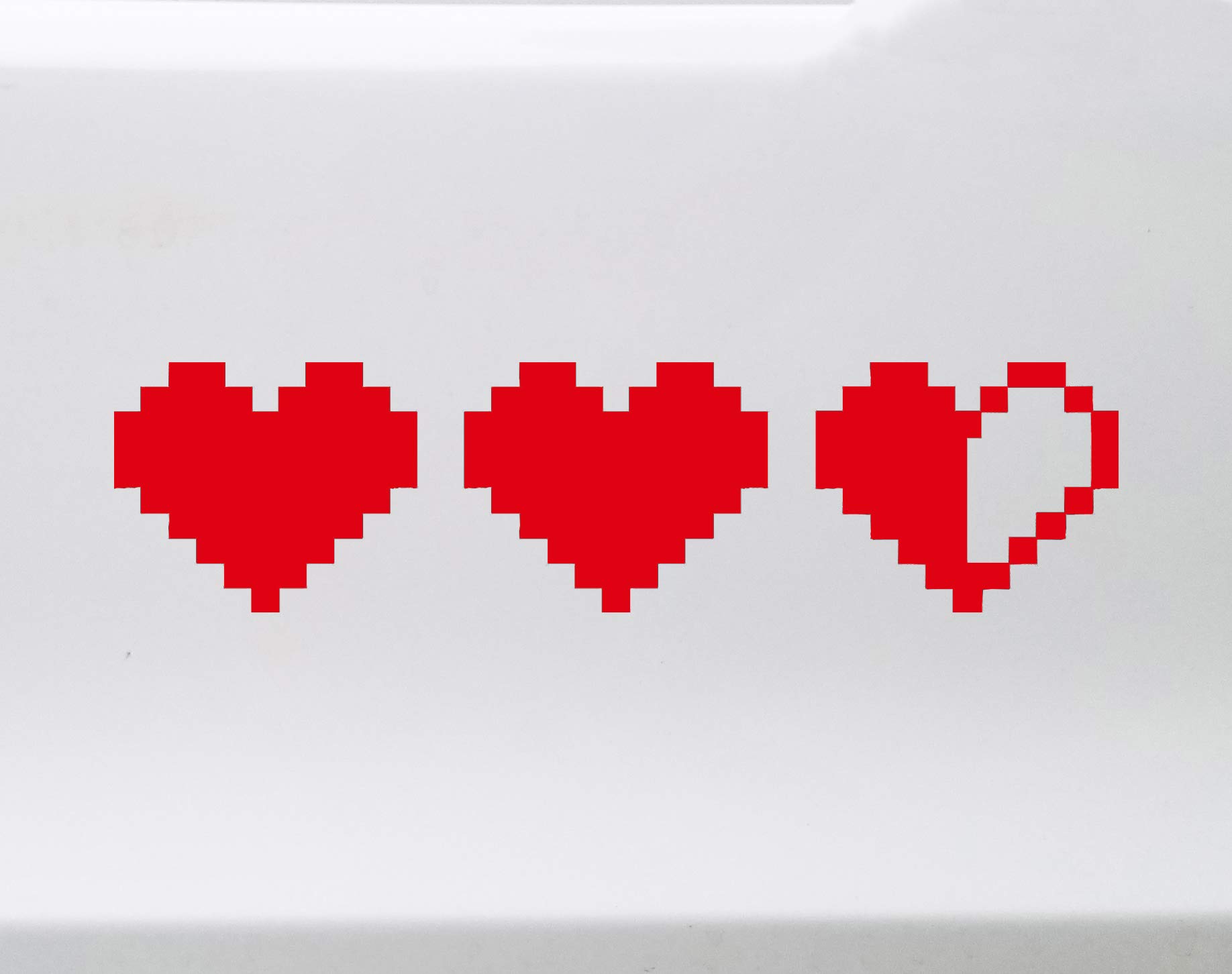 8-Bit Vintage Video Game Heart Life Bar Vinyl Decal - Die Cut Sticker 6