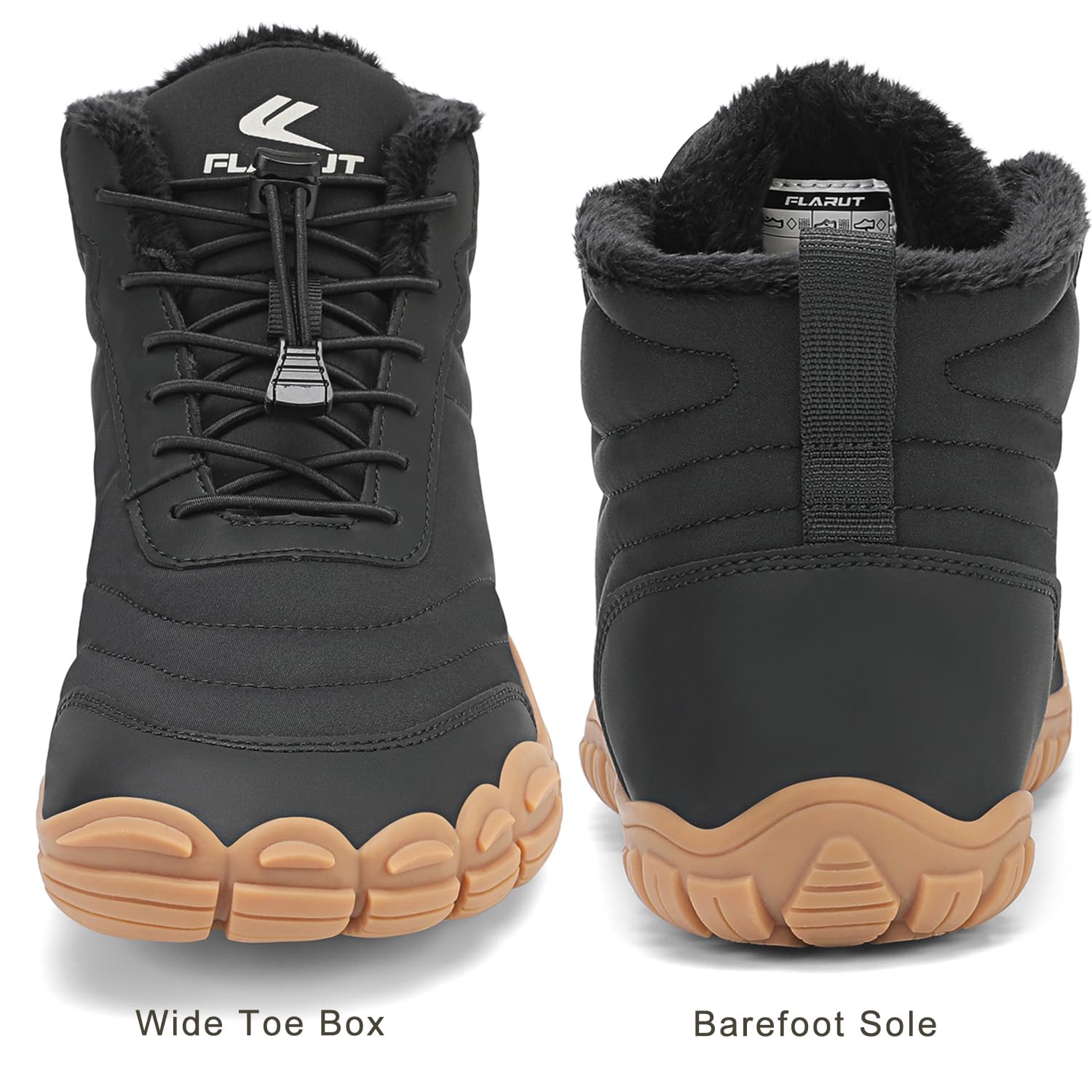 FLARUT Men's & Women's Snow Boots - Waterproof Winter Shoes with Warm Fur Lining, Anti-Slip Sole for Outdoor Activities | Perfect for Hiking, Snowy Days & Casual Wear