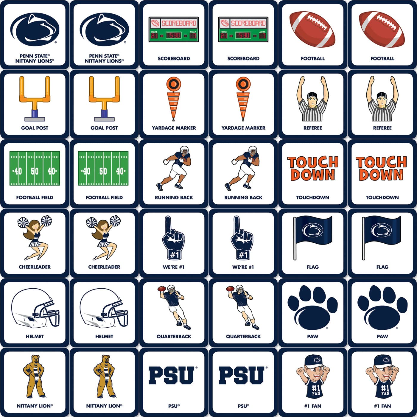 NCAA Unisex Matching Game Set - Perfect for Family Game Nights, Parties & Sports Fans Fun