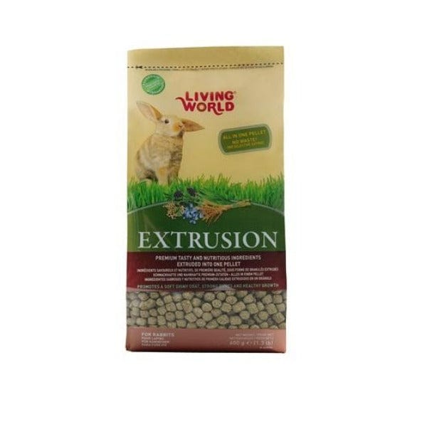 Premium Living World Extrusion Rabbit Food - High Fiber, Nutrient-Rich Pellets for Healthy Bunnies | Ideal for Indoor & Outdoor Pet Rabbits, Guinea Pigs & Small Animals