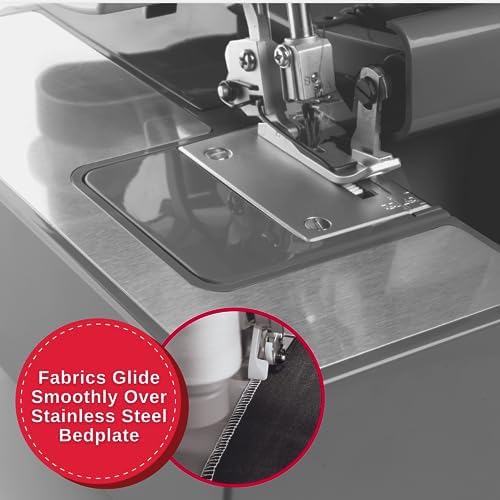 SINGER HD0450S Heavy Duty Serger Overlock Machine - 2/3/4 Thread, 1300 Stitches/Min, 60% Larger Knife, Differential Feed | Professional Sewing for Denim, Leather & Heavy Fabrics | Perfect for Home Tailoring & Fashion Design