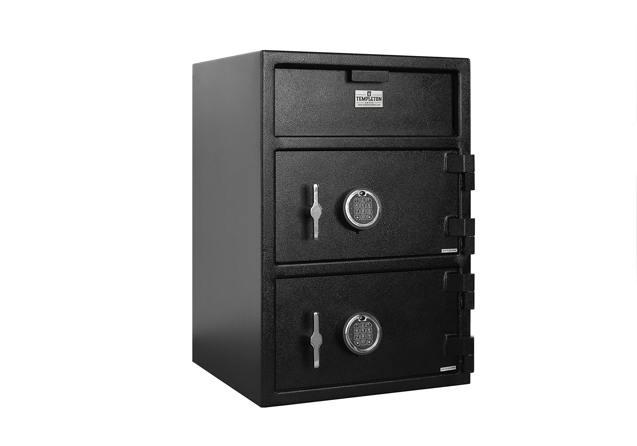 Templeton Large Electronic Drop Safe & Lock Box - 3.6 CBF Security Safe with Keypad Combination Lock, Anti-Fishing Protection & Key Backup - Ideal for Home, Office & Business Cash Storage