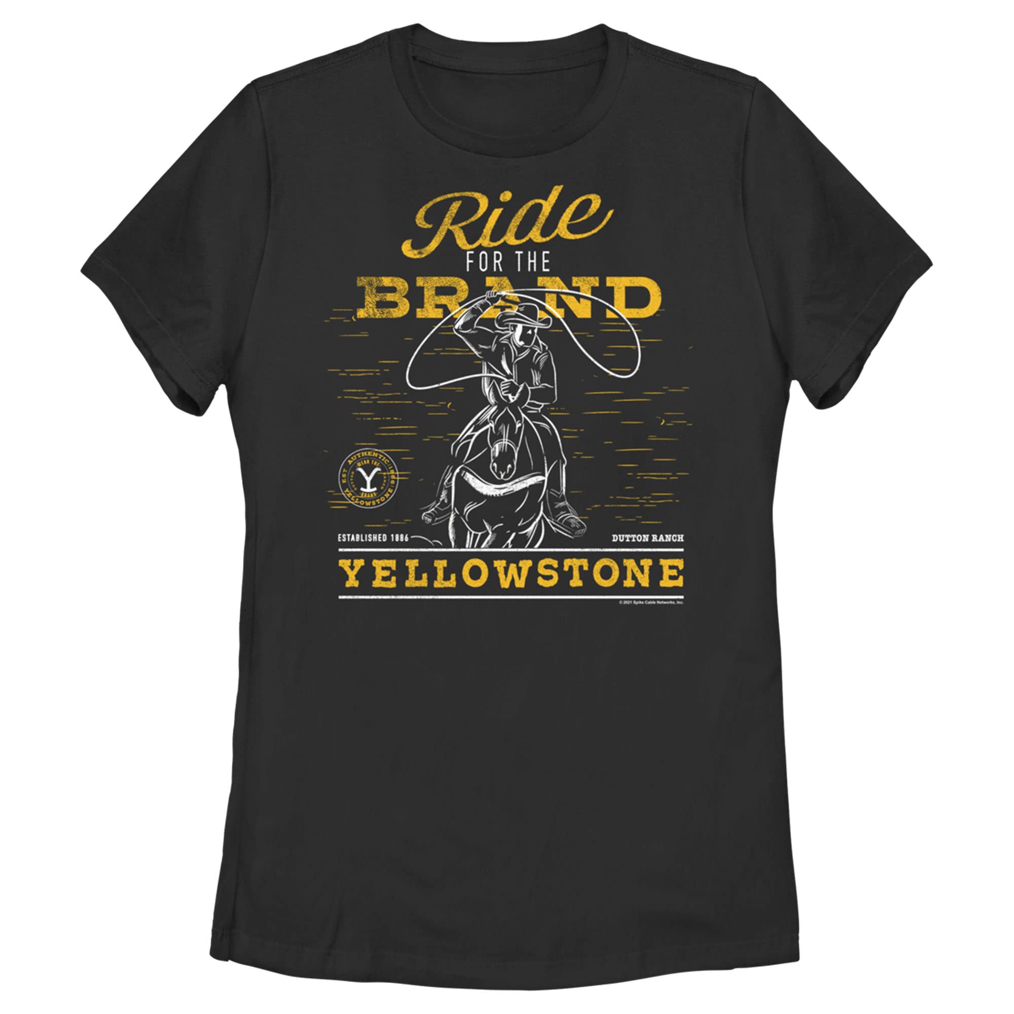 Women's Yellowstone Dutton Ranch Cowboy Ride For The Brand T-Shirt | Vintage Western Style Tee for Fans | Perfect for Rodeo, Concerts & Casual Wear