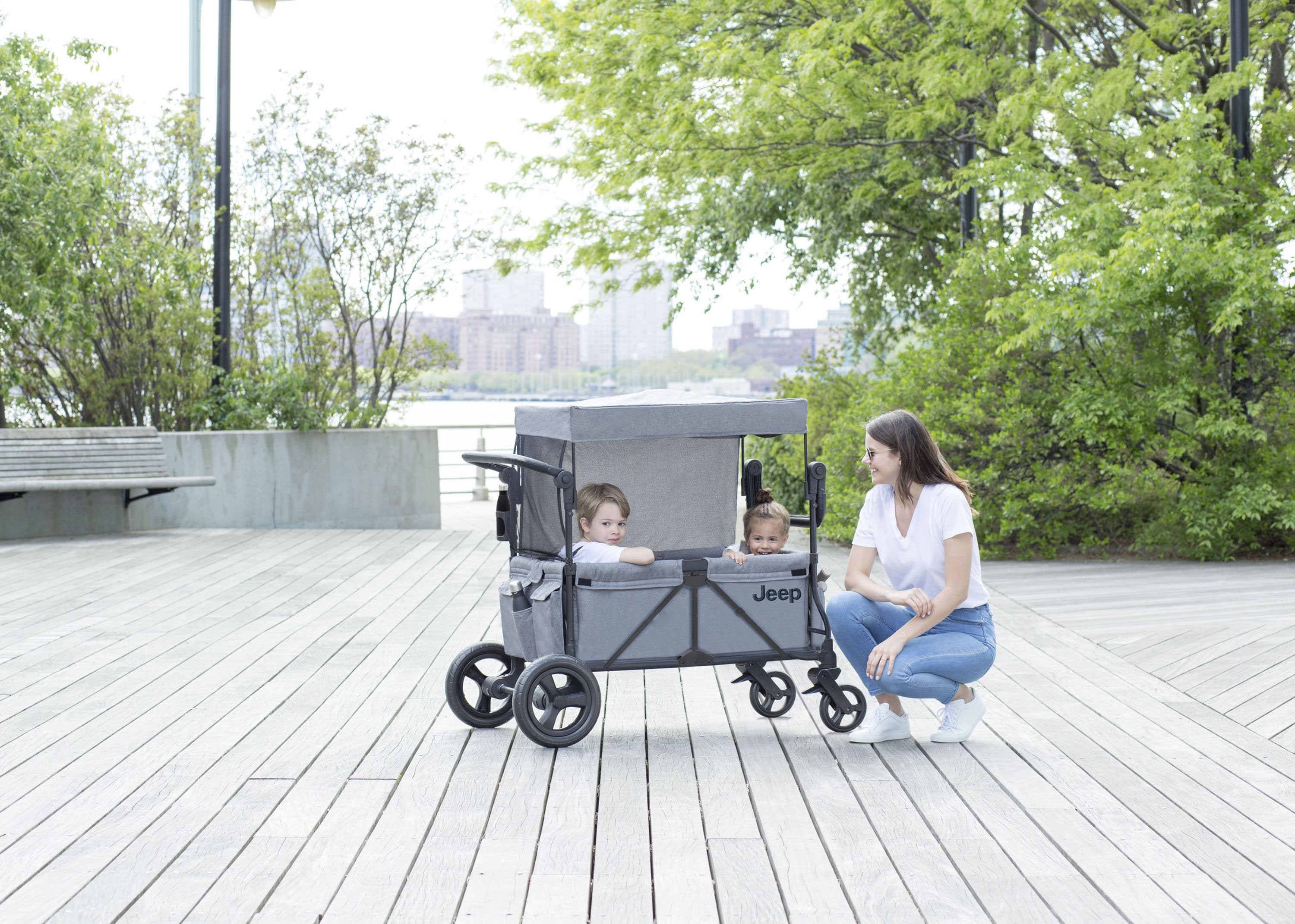 Jeep Wrangler Stroller Wagon - All-Terrain Baby Stroller & Utility Cart for Outdoor Adventures, Beach Trips, and Family Outings
