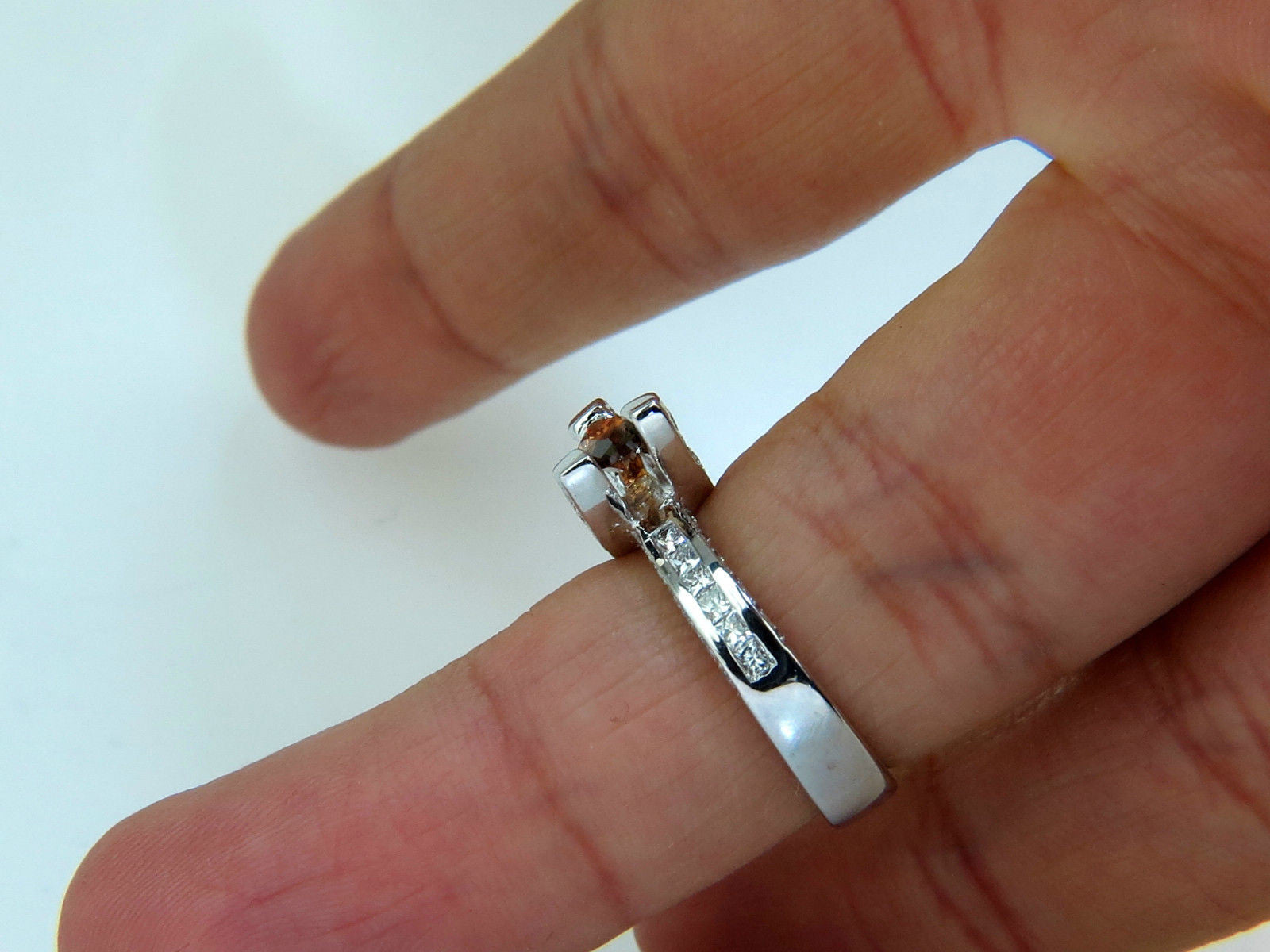 2.05CT GIA Certified Natural Fancy Orange Brown Diamond Ring in 14KT Gold with Tension Float Setting - Perfect for Engagement, Wedding & Special Occasions