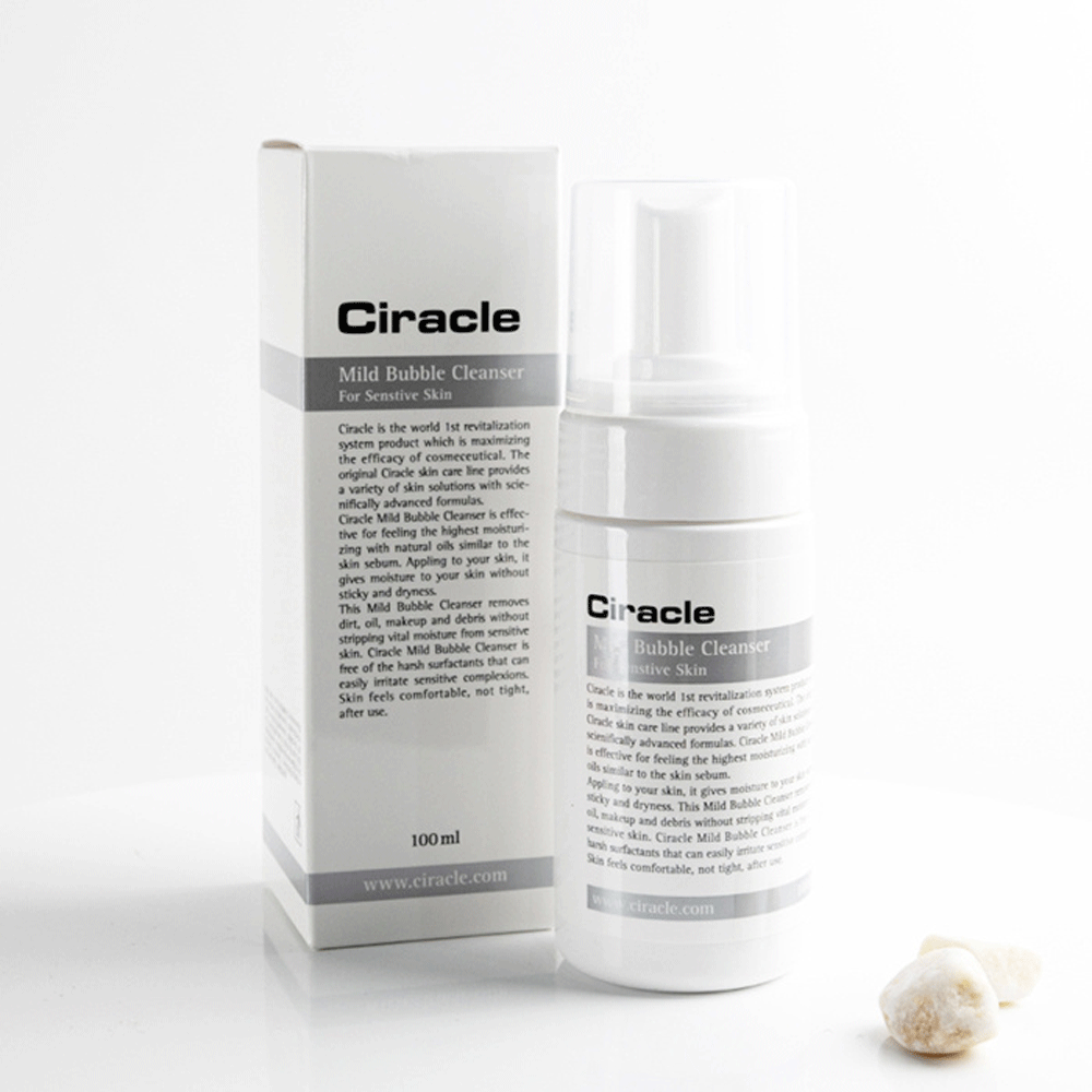 Ciracle Mild Bubble Cleanser 100ml - Gentle Foaming Face Wash for Sensitive Skin | Daily Cleansing & Makeup Removal | Perfect for Dry, Irritated Skin Care Routine