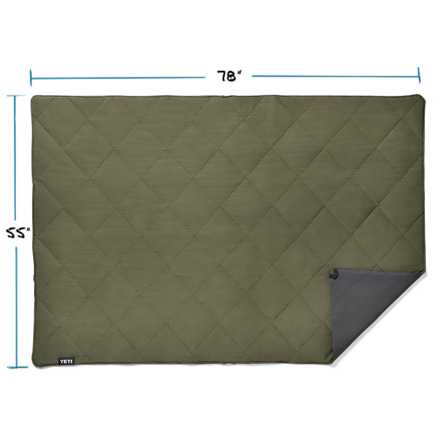 YETI Lowlands Blanket - Water-Resistant Outdoor Picnic Camping Travel Blanket with Carry Bag - Perfect for Beach, Park, Hiking and Road Trips