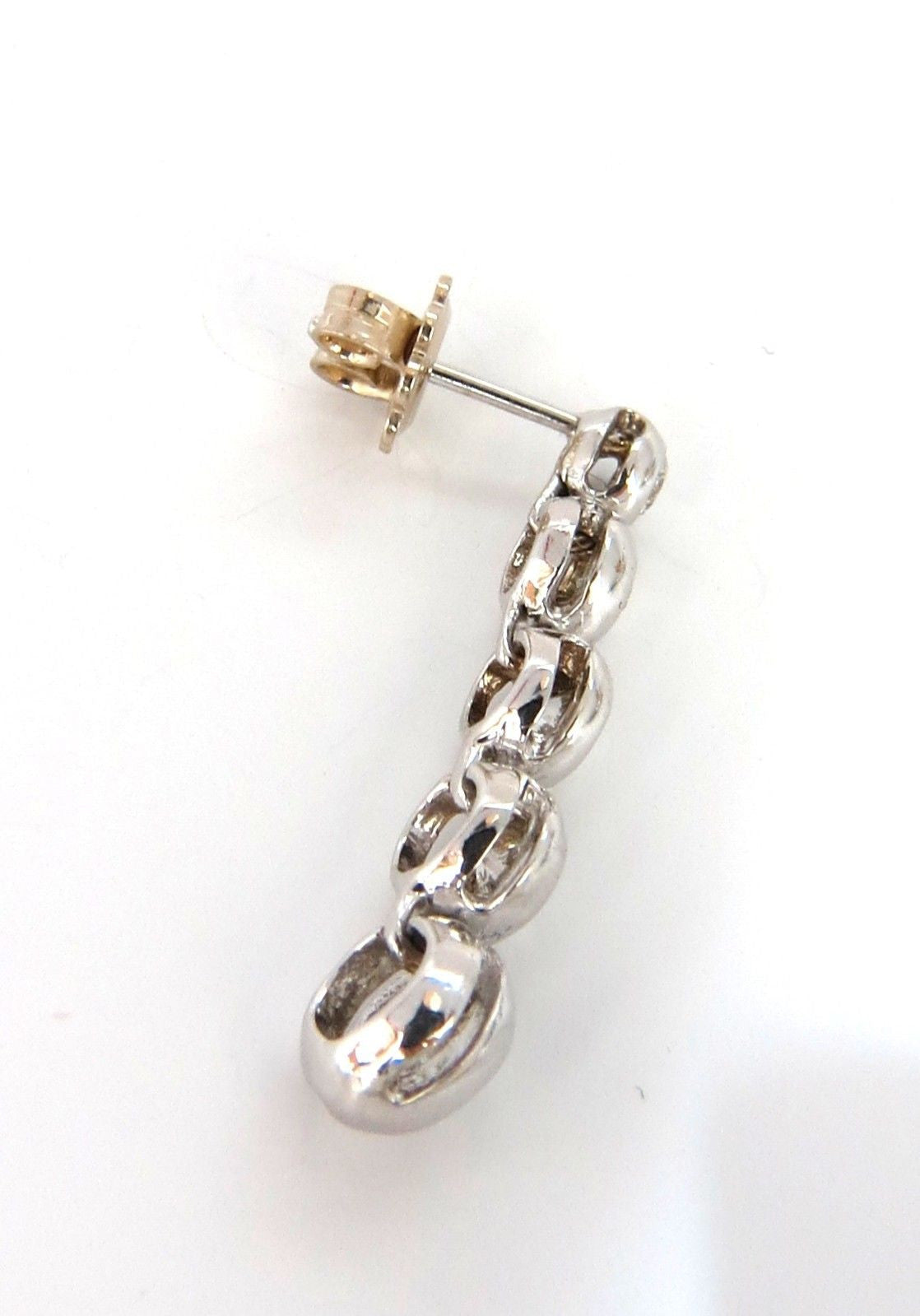 2.04ct Natural Round Diamond Bezel Flush 5-Tier Dangle Earrings – Elegant Jazz Style for Women | Perfect for Weddings, Parties & Special Occasions