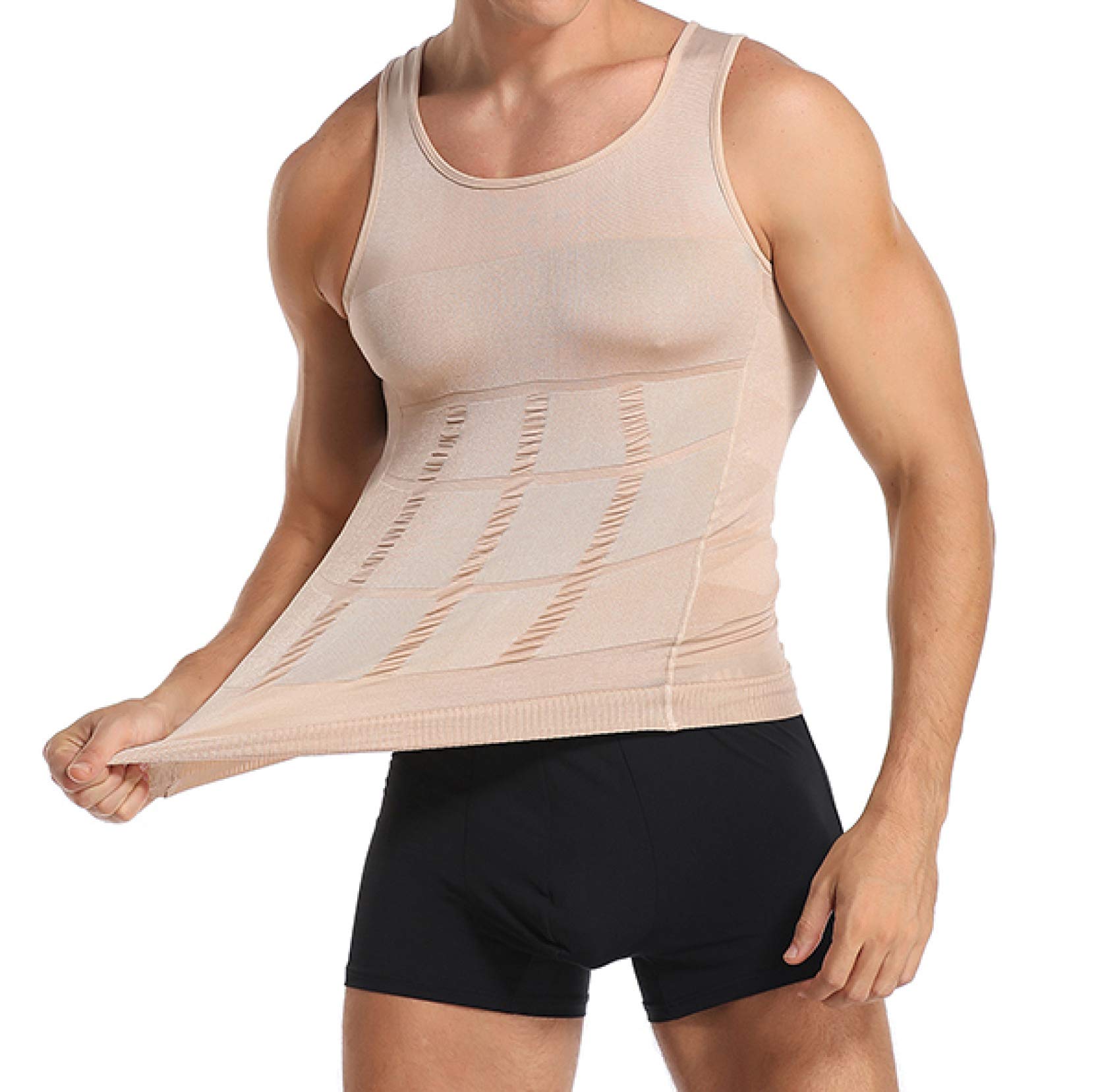 Men's Body Shaper Bodysuit - Tummy Control & Chest Flattening Shapewear for Slimming & Posture Support - Perfect for Workouts, Daily Wear & Special Occasions