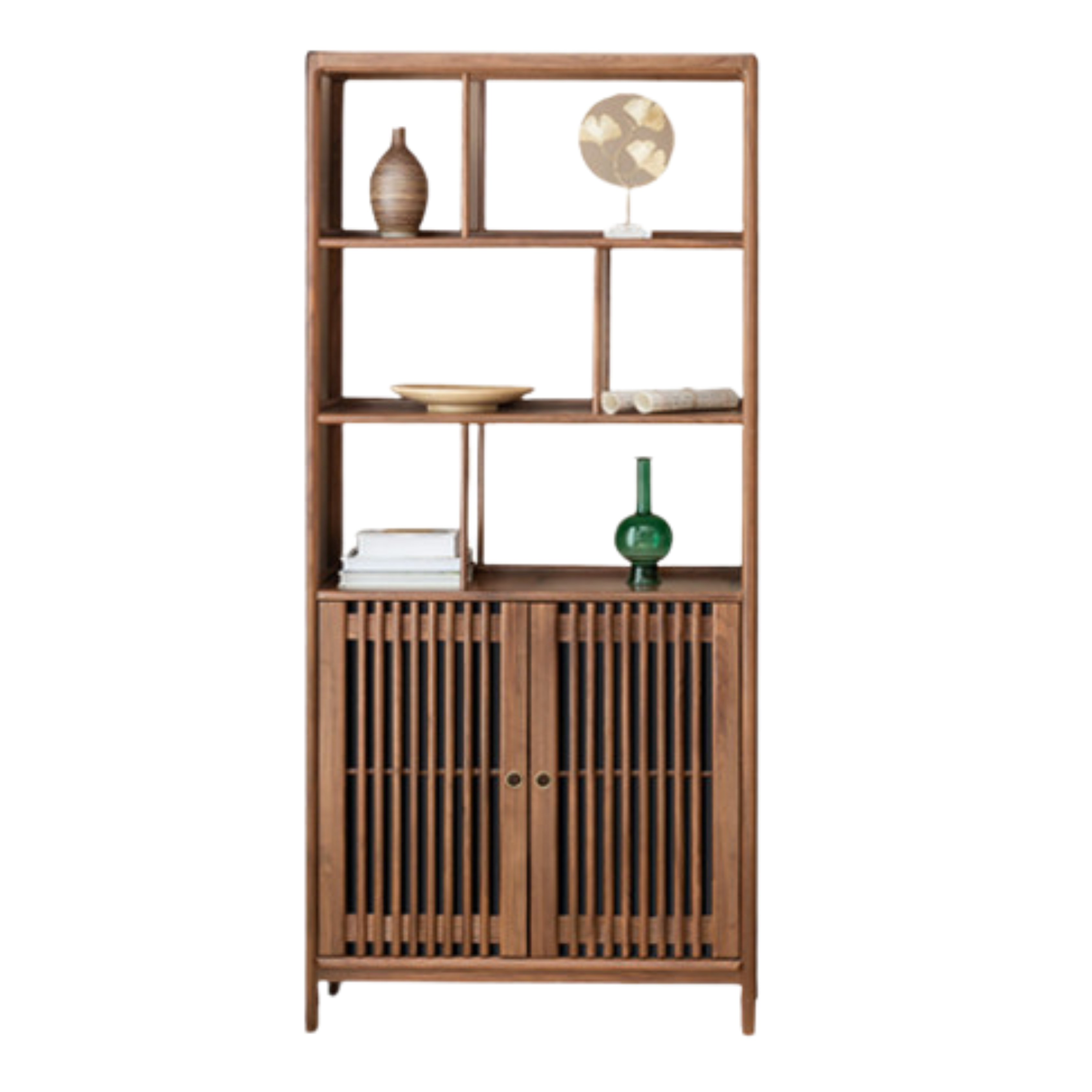 35.4x13.7x76.7 inch / 90x35x195 cm / Walnut color / North American black walnut Type B