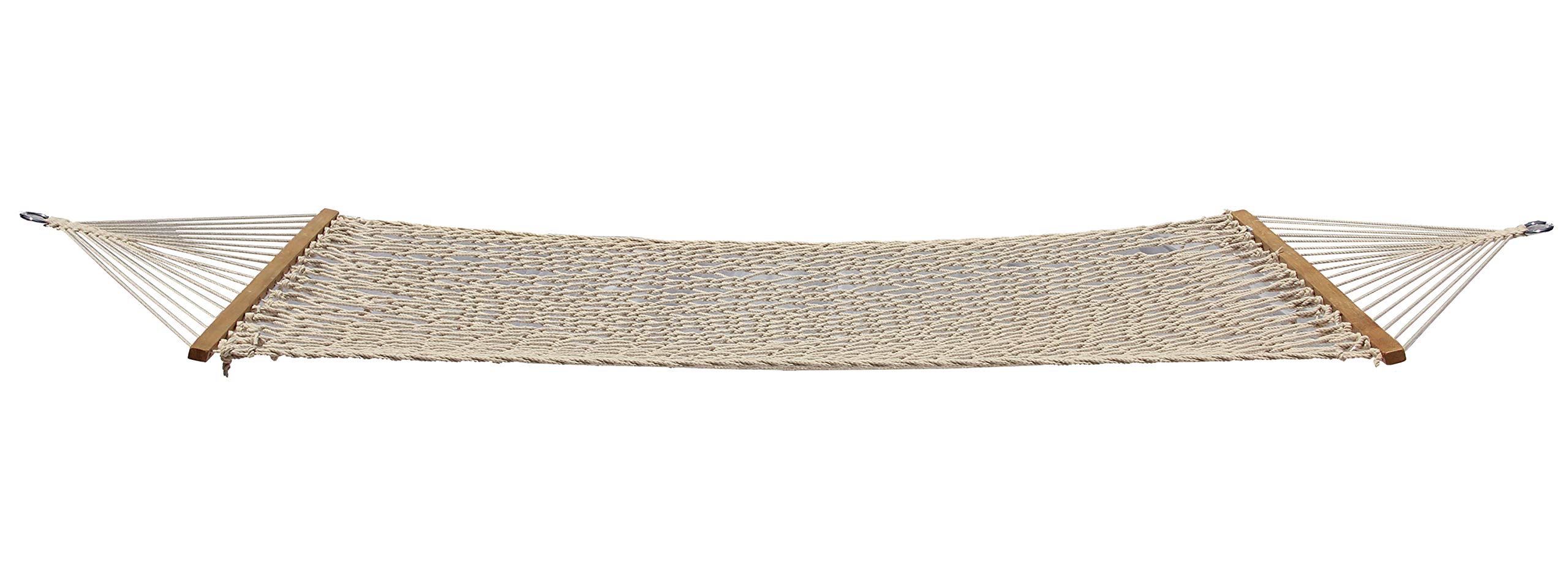 Texsport High Island Rope Hammock with Stand - Easy Setup, White & Black - Perfect for Backyard, Patio, Beach & Outdoor Relaxation