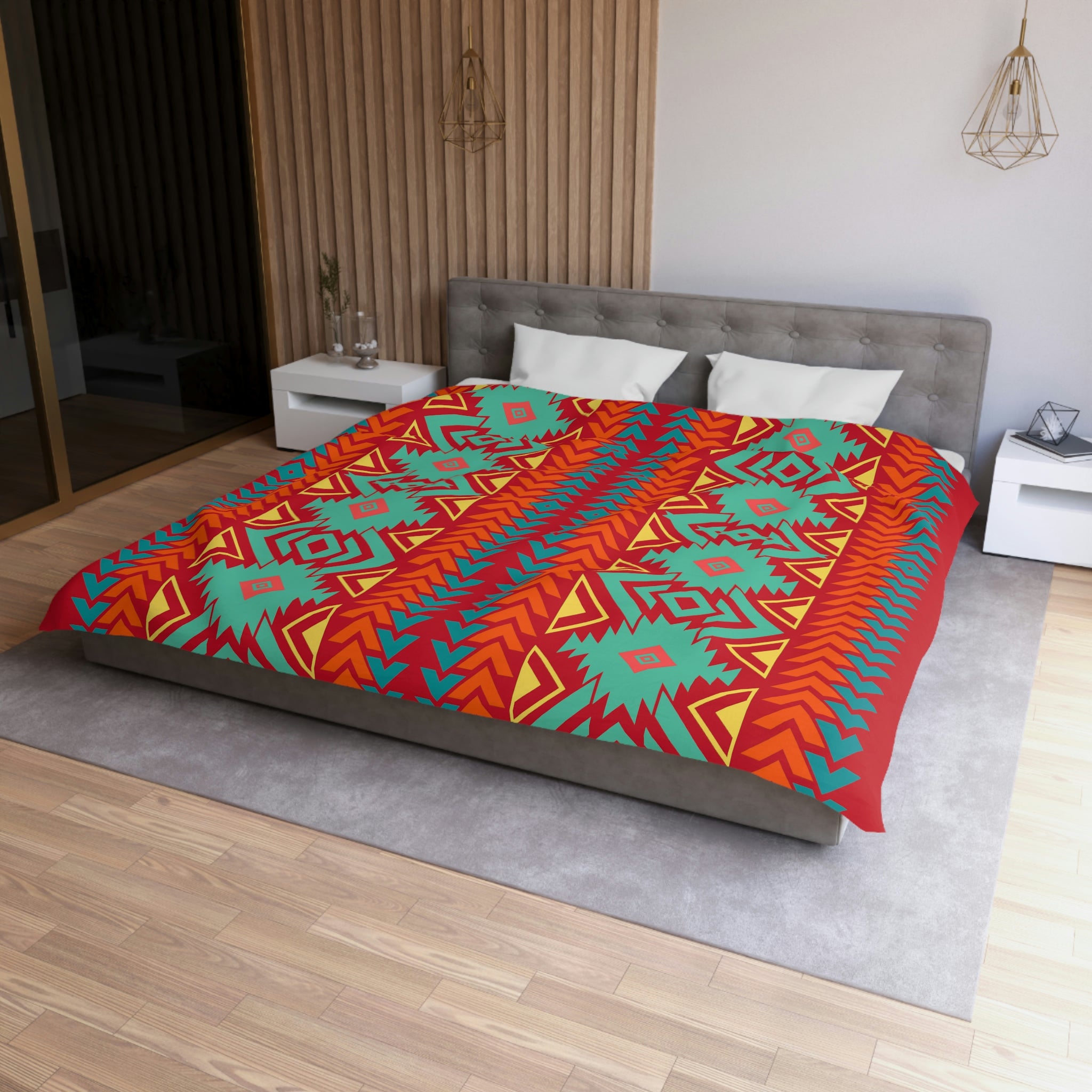 Southwestern Duvet Cover Set - Soft Microfiber Queen/Twin Size Bedding - Perfect for Boho & Western Style Bedrooms