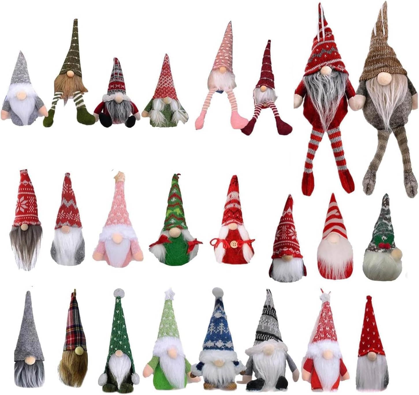 2024 Christmas Gnome Advent Calendar with 24 Plush Gnome Toys - 24 Day Countdown Calendar for Kids & Adults - Perfect Holiday Gift for Family & Friends - Home & Office Christmas Decor
