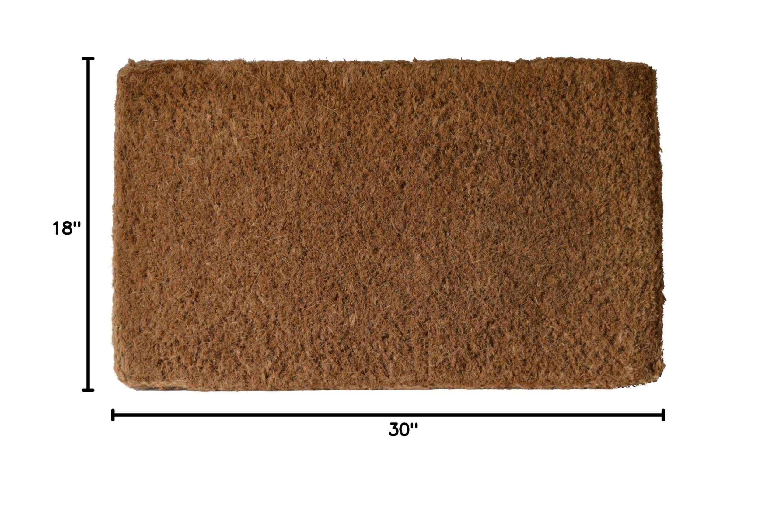 18x30 Coir Doormat - Natural Fiber Entry Mat for Home & Office