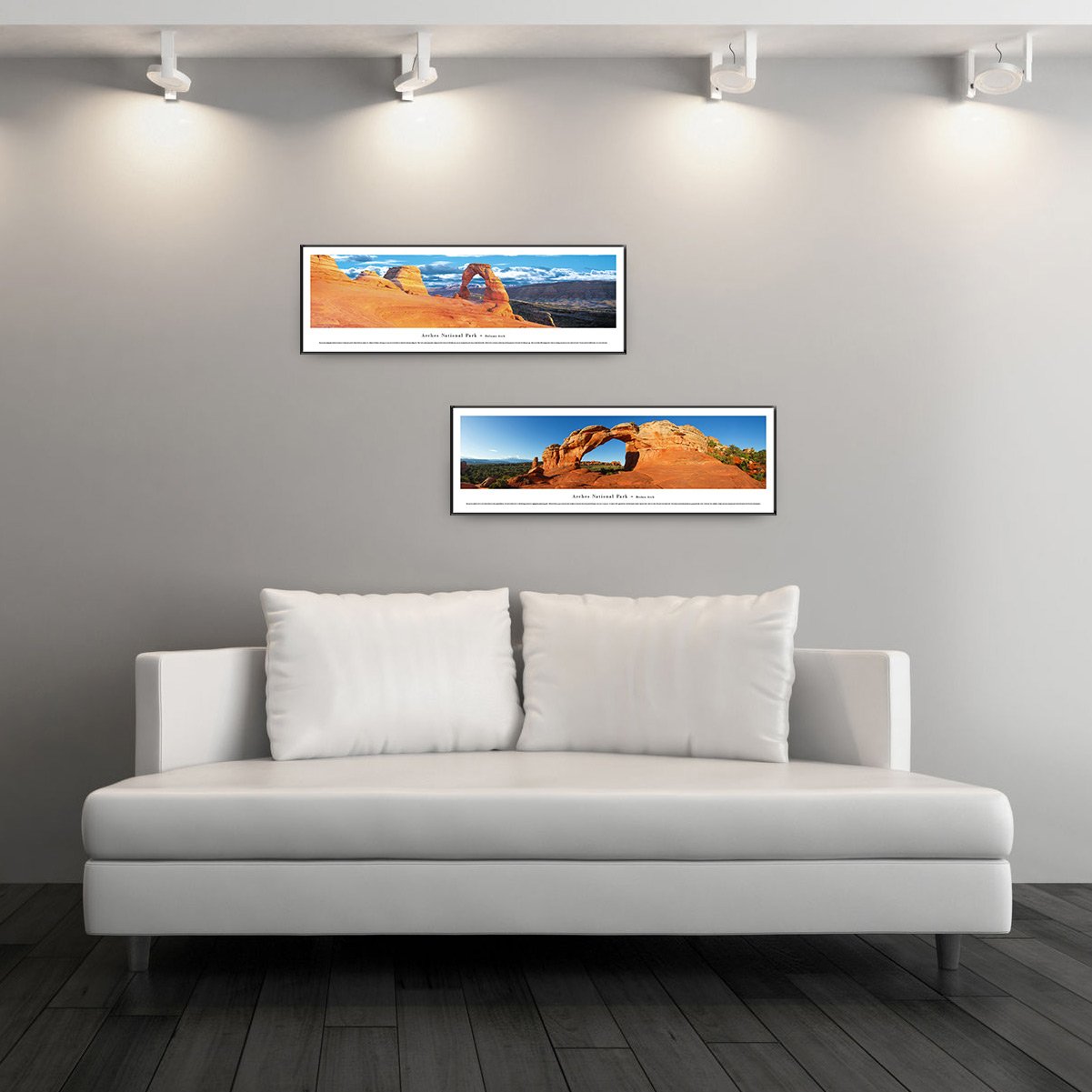 Blakeway Worldwide Panoramas Standard Frame Double Arch - Stunning National Park Wall Art Posters for Home & Office Decor | Perfect for Nature Lovers & Travel Enthusiasts