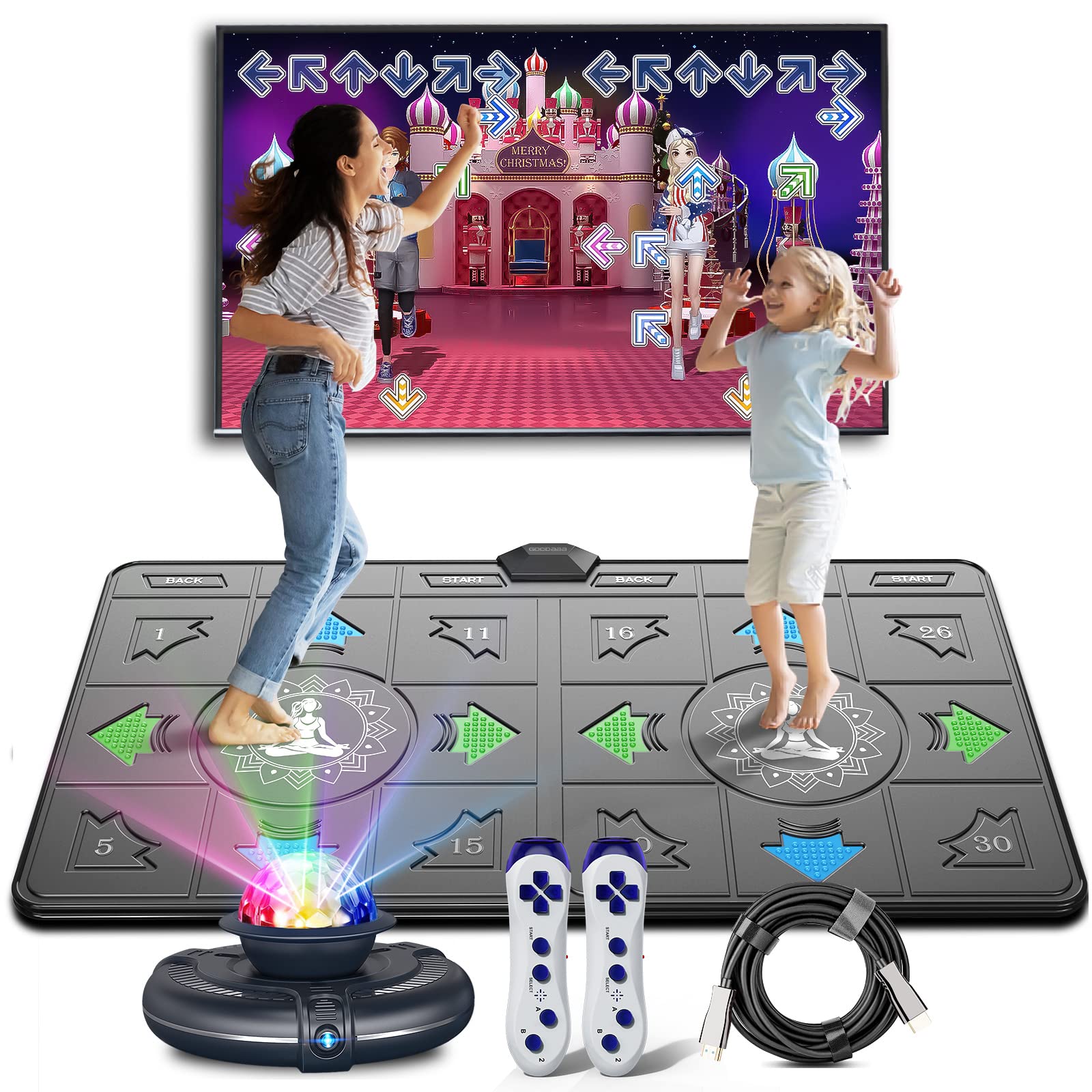 Dance Mat for Kids & Adults - Wireless Electronic Yoga Dance Pad with HD Camera, Non-Slip Surface, HDMI TV Interface, Multi-Function Game Host - Perfect for Family Fun, Fitness, and Party Entertainment