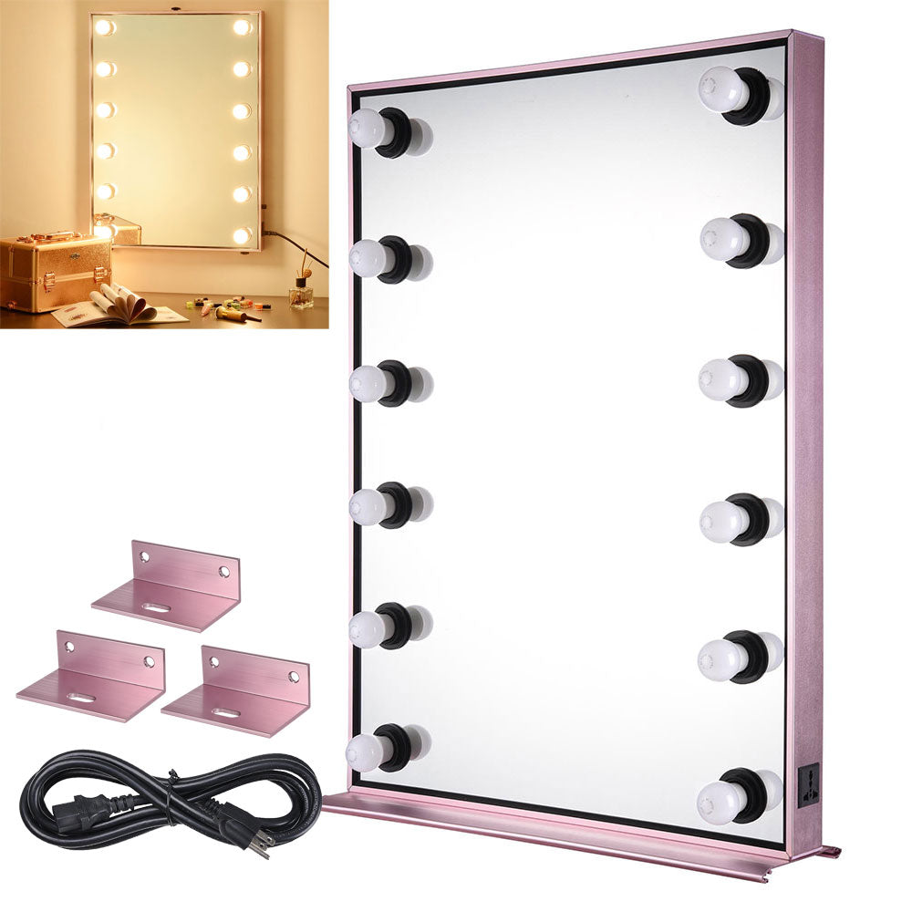 TheLAShop Large Hollywood Vanity Mirror with LED Lights - 24x34 Inches, Tabletop or Wall Mount - Perfect for Makeup, Dressing Room & Photography Studio Lighting