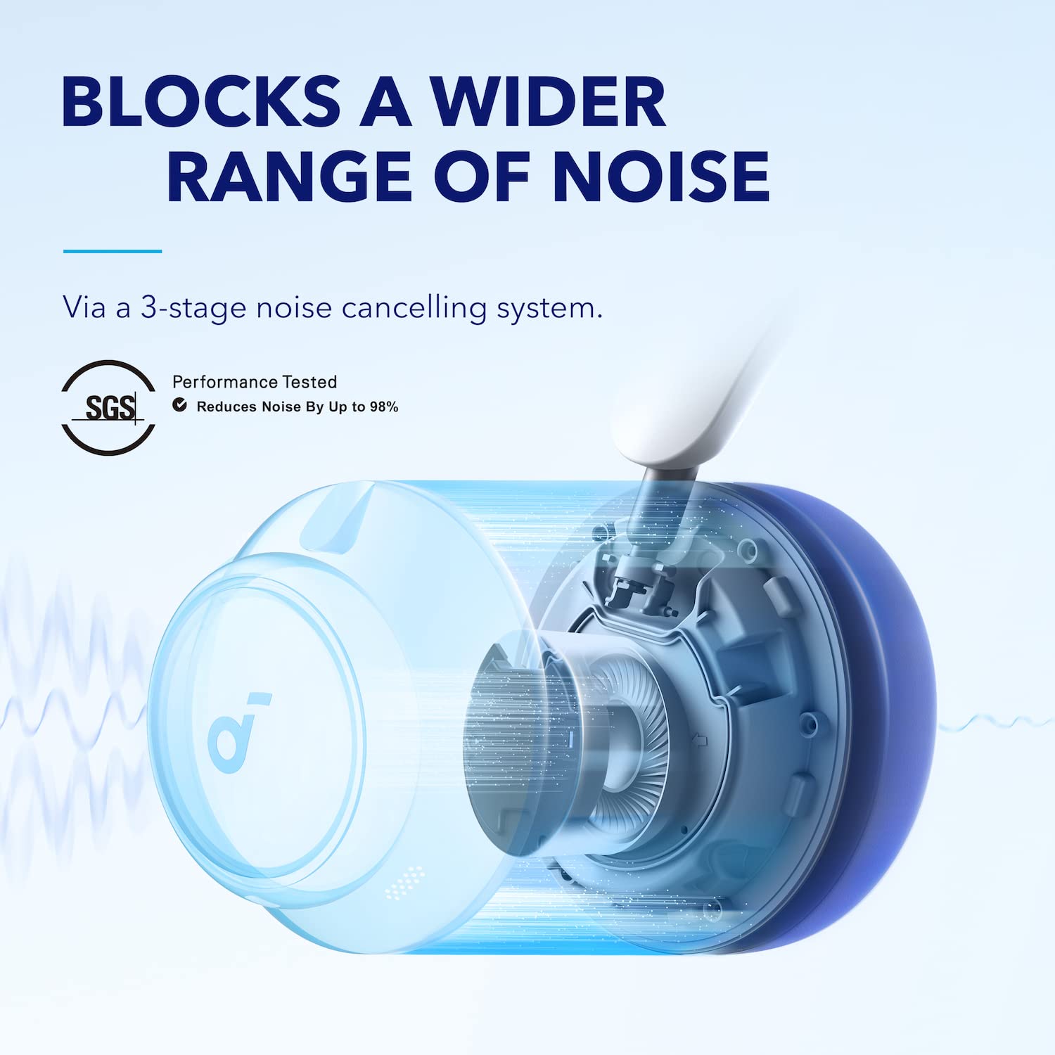 Soundcore by Anker Space Q45 Wireless Headphones with Adaptive Active Noise Cancelling (Up to 98% Noise Reduction), 50H Battery Life, Hi-Res LDAC Audio, Bluetooth 5.3, App Control - Perfect for Travel, Work & Home Office Use