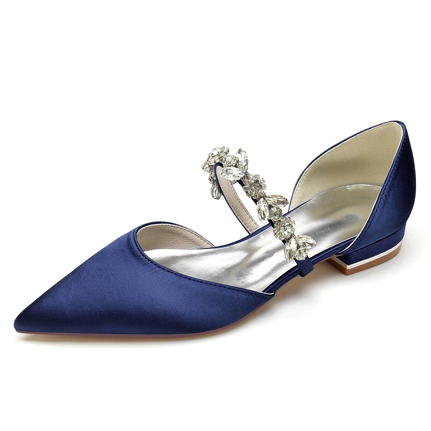 Flat Heel 2.5cm Silk-Like Comfortable Women's Shoes CK0363 - Perfect for Office, Wedding & Casual Wear