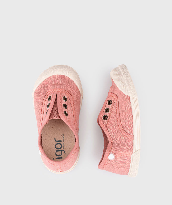 Igor Girl's Lona Laceless Sneakers - New Pink Slip-On Shoes for Toddlers & Kids - Perfect for School, Playtime & Everyday Wear
