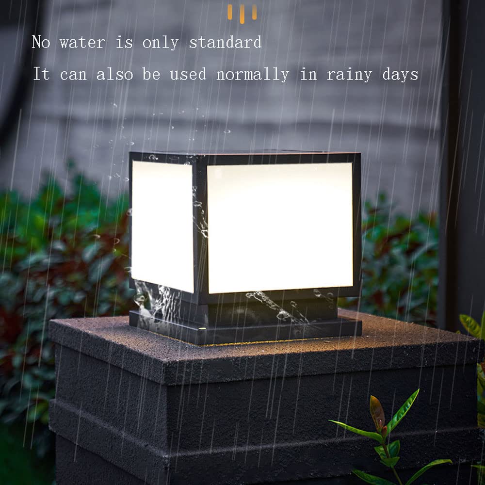 Home Zone Security Solar Post Cap Lights - Classic Solar Powered Outdoor Fence Lights with High Brightness LED for Garden, Deck & Patio - Fits 4x4, 5x5 & 6x6 Wooden Posts - Perfect for Pathway Lighting, Backyard Security & Landscape Decoration