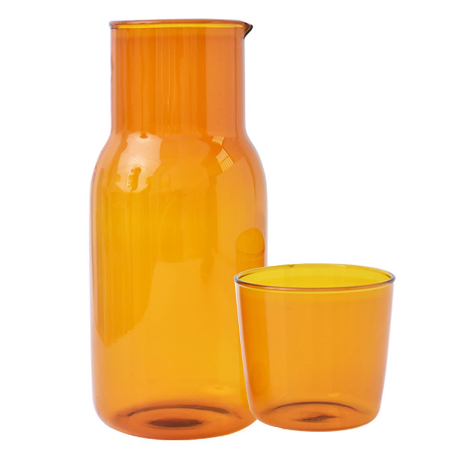 Bedside Water Carafe Set with Tumbler Glass - Nightstand Pitcher and Drinking Cup for Bedroom, Bathroom | Perfect for Hydration at Night, Morning Routine & Guest Hospitality