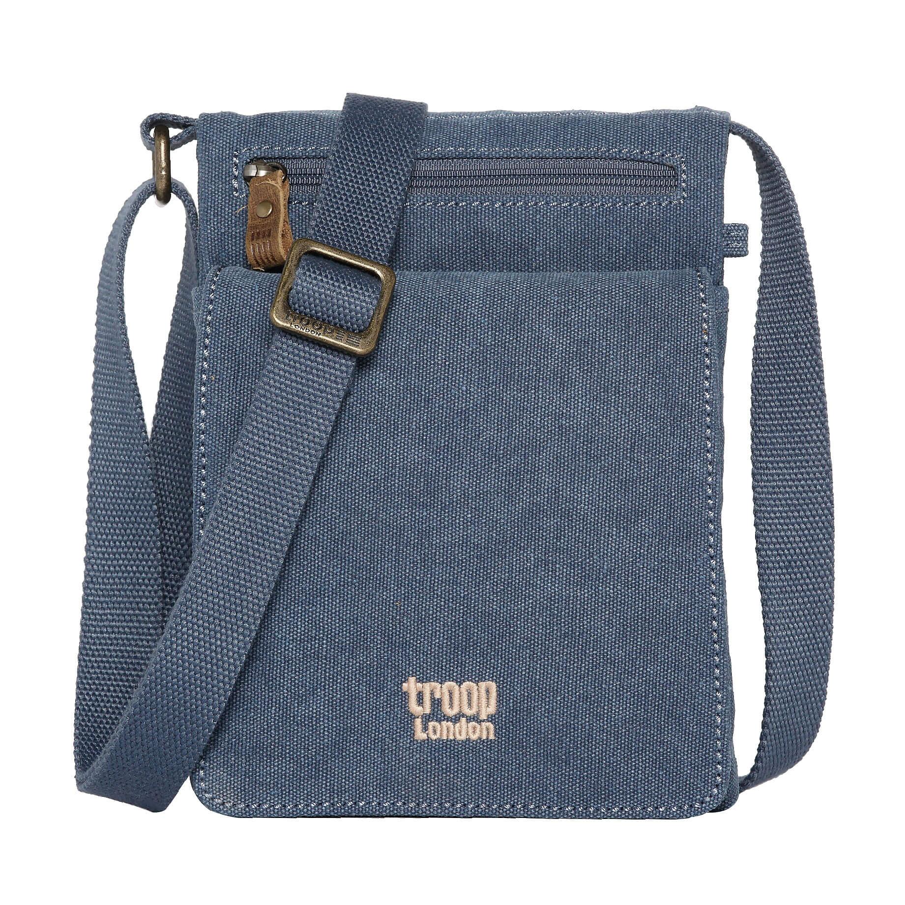 TRP0243 Troop London Classic Canvas Crossbody Bag for Men & Women - Stylish & Durable Everyday Shoulder Bag for Work, Travel & Casual Outings