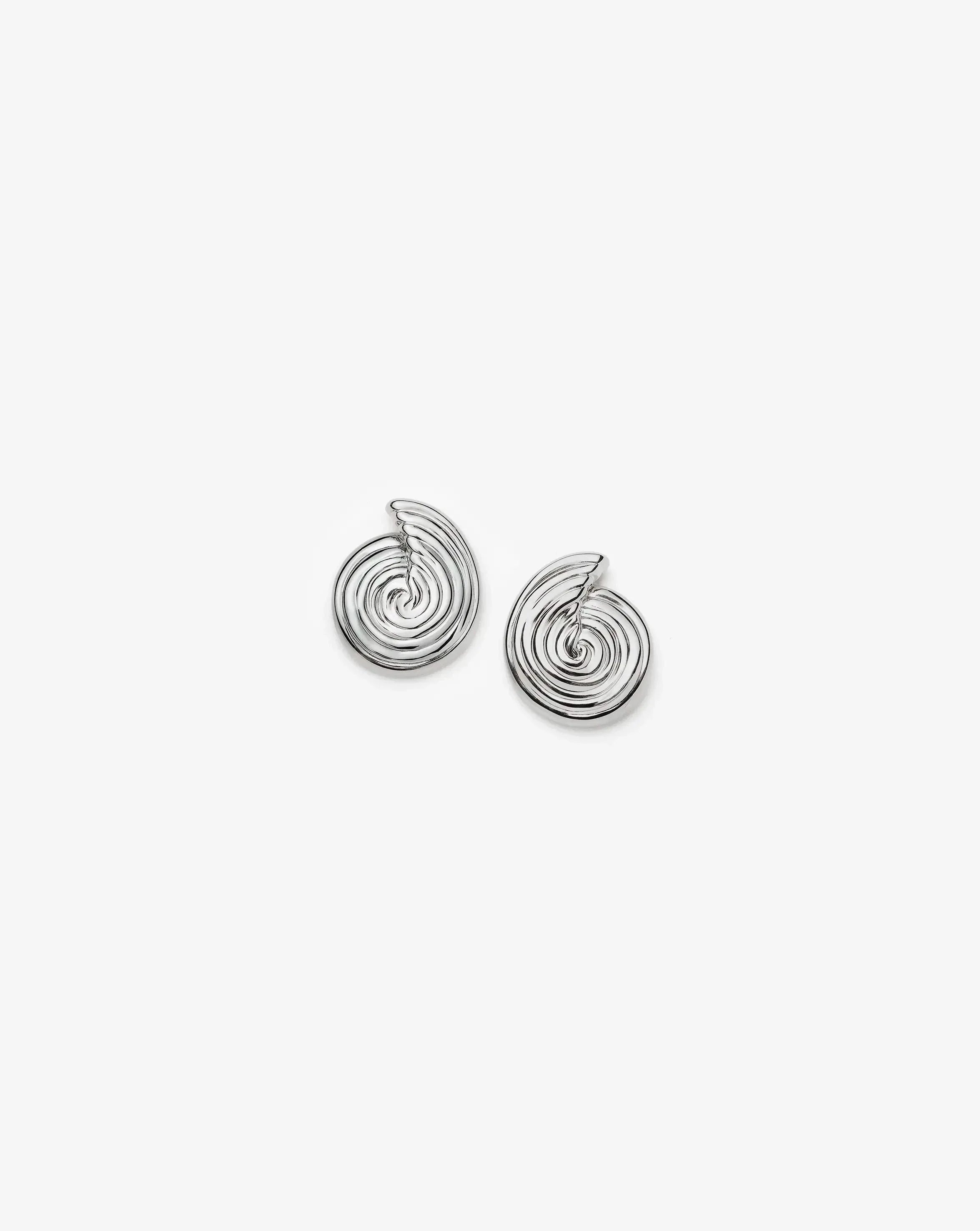 Spiral Small Stud Earrings for Women - Silver Plated Hypoallergenic Earrings | Perfect for Everyday Wear, Gift Giving & Special Occasions