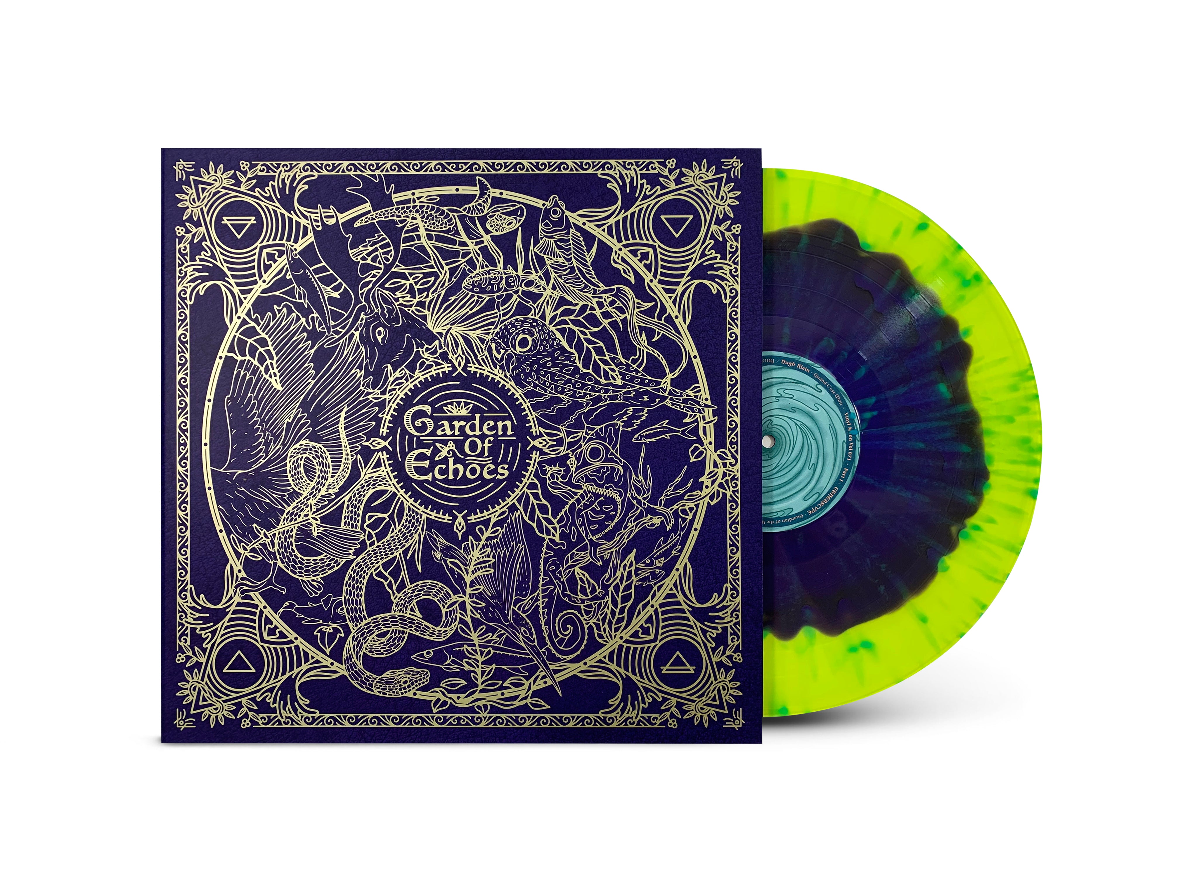 VIP // Blue blob in neon with green splatter
