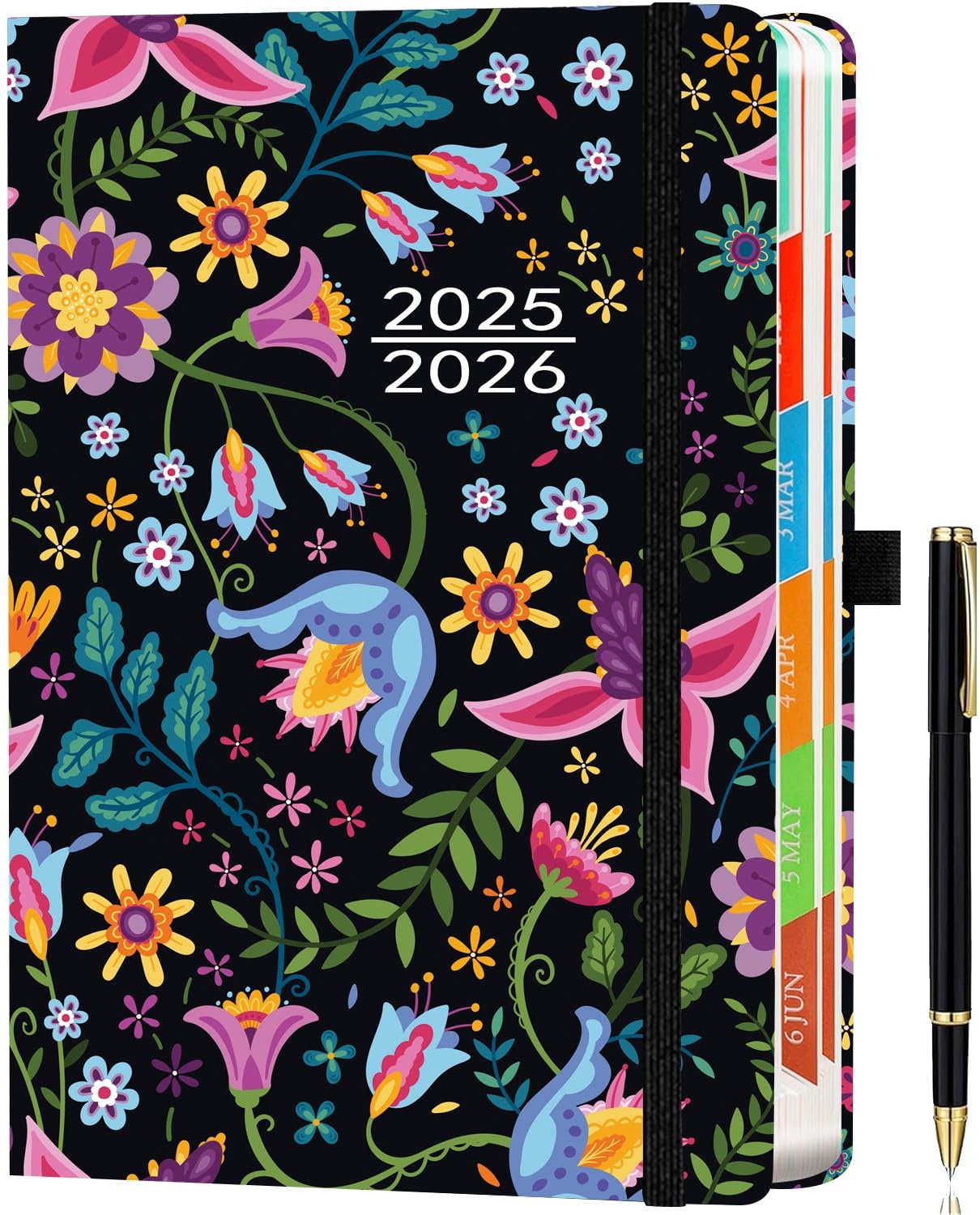 2025-2026 A5 Daily Planner with Monthly Tabs | Aug 2025-July 2026 Academic Diary | Includes Pen Set & Inner Pocket | Perfect for Students, Professionals & Goal Tracking (5.9