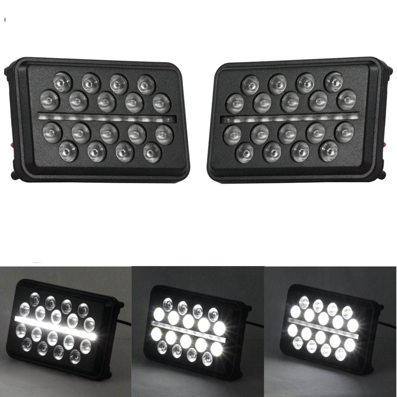 Eagle Lights 4x6 LED Slim Line Multi-LED Projection Headlights - High Performance Off-Road Lighting for Trucks, Jeeps & ATVs