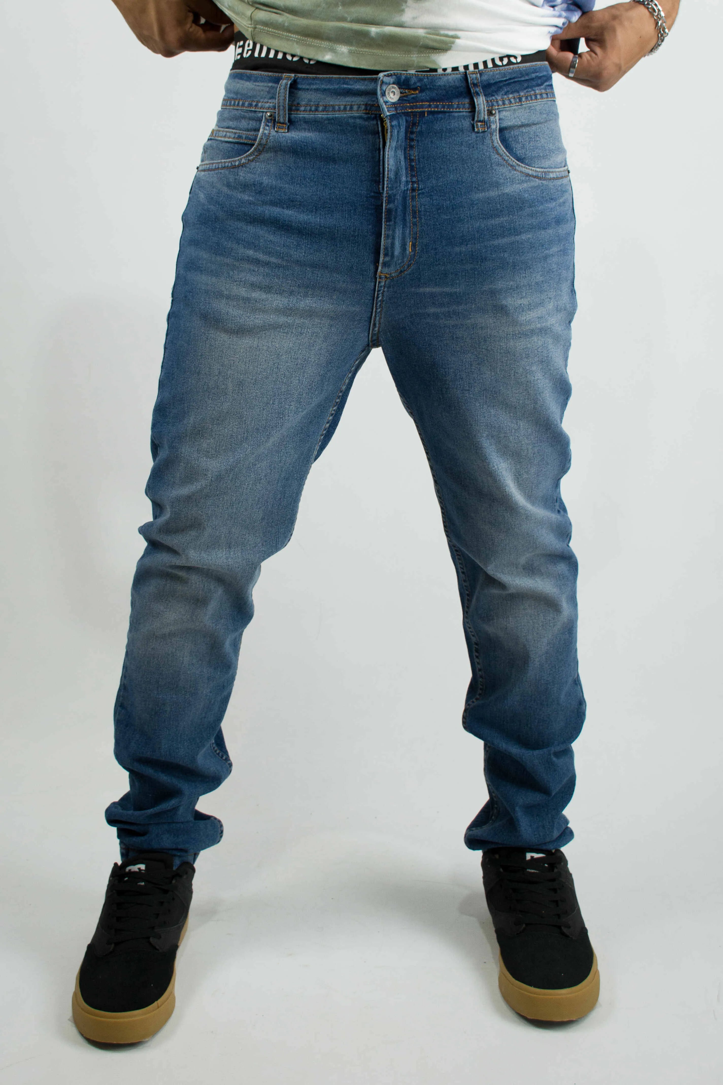 Rip Curl RC Slim Fit Mid Blue Jeans for Men - Stylish and Comfortable Denim Pants for Casual Wear, Outdoor Adventures & Everyday Fashion