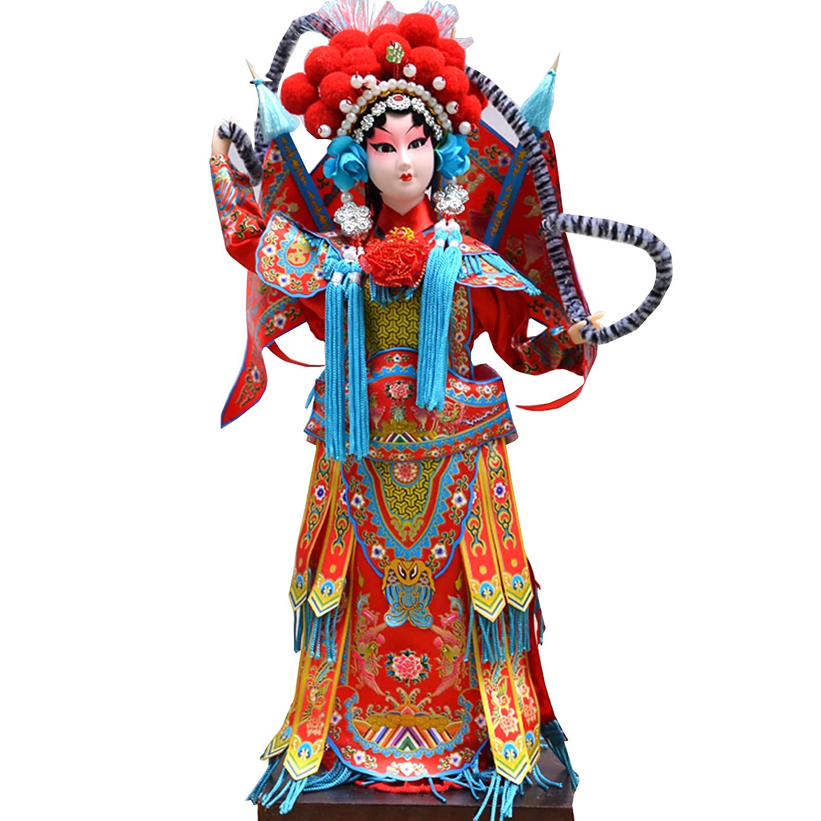 Peking Opera Doll Statue - Mu Guiying Sculpture, Chinese Home Decor for Living Room & Desktop, Unique Gold Ornament Gift for Collectors | Perfect for Asian-Themed Decor, Cultural Displays & Thoughtful Presents