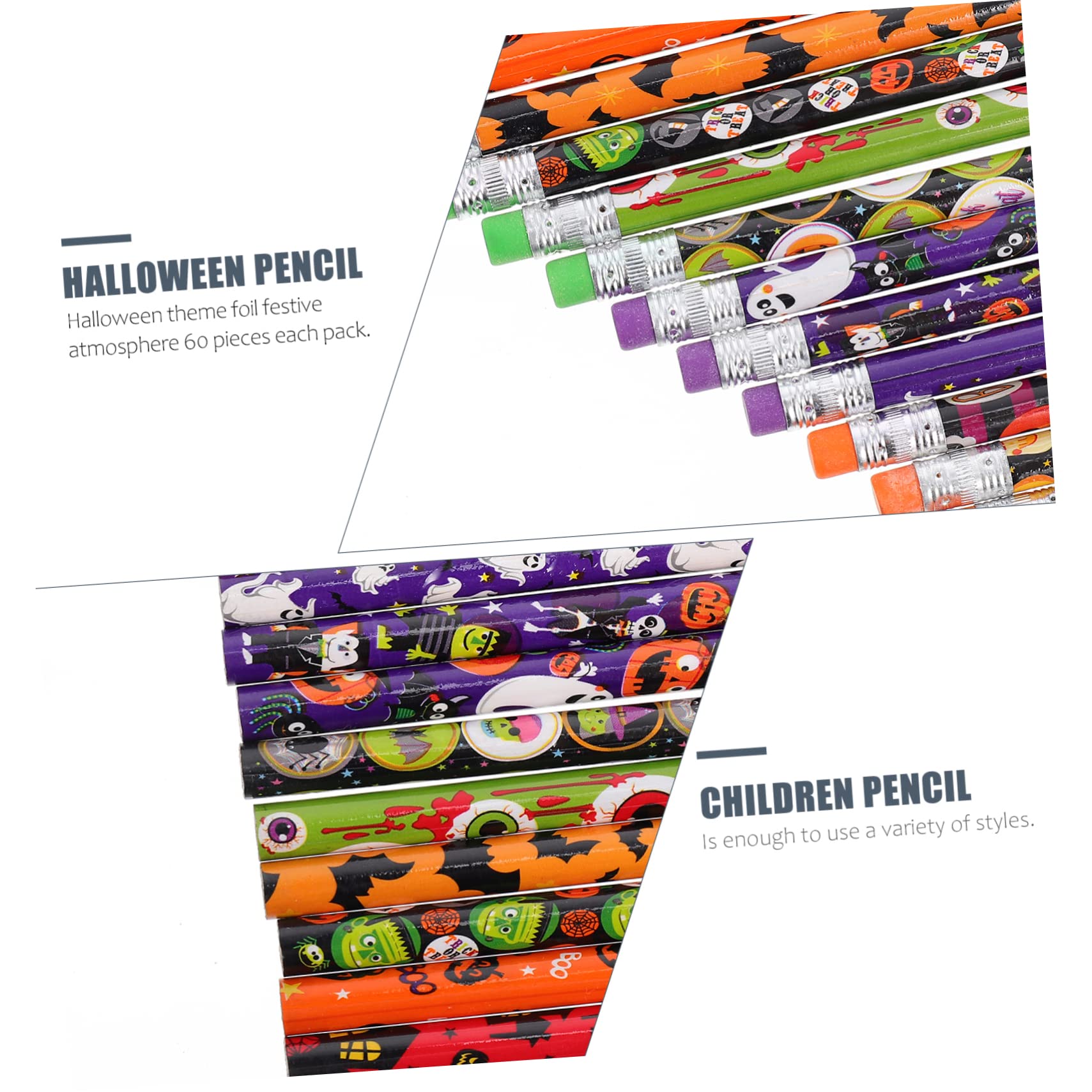 Operitacx 60-Piece Kids Drawing Pencils Set - Lightweight for School & Halloween Art