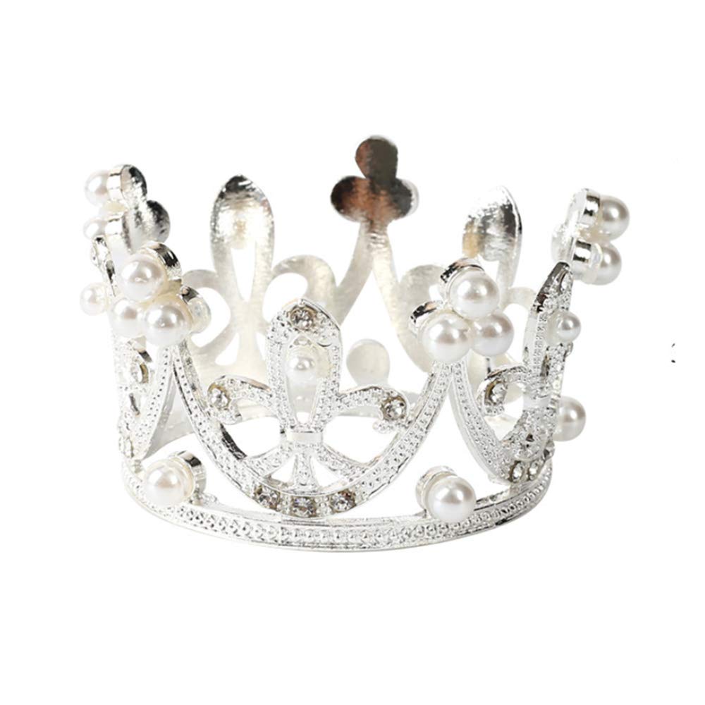 2 Pack Princess Crown Cake Toppers - Crystal Rhinestone Tiara Cupcake Decorations for Baby Shower, Princess Theme Party, Birthday, Wedding & Christmas - Newborn Photo Props (Perfect for Dessert Tables, Gender Reveals & First Birthday Celebrations)