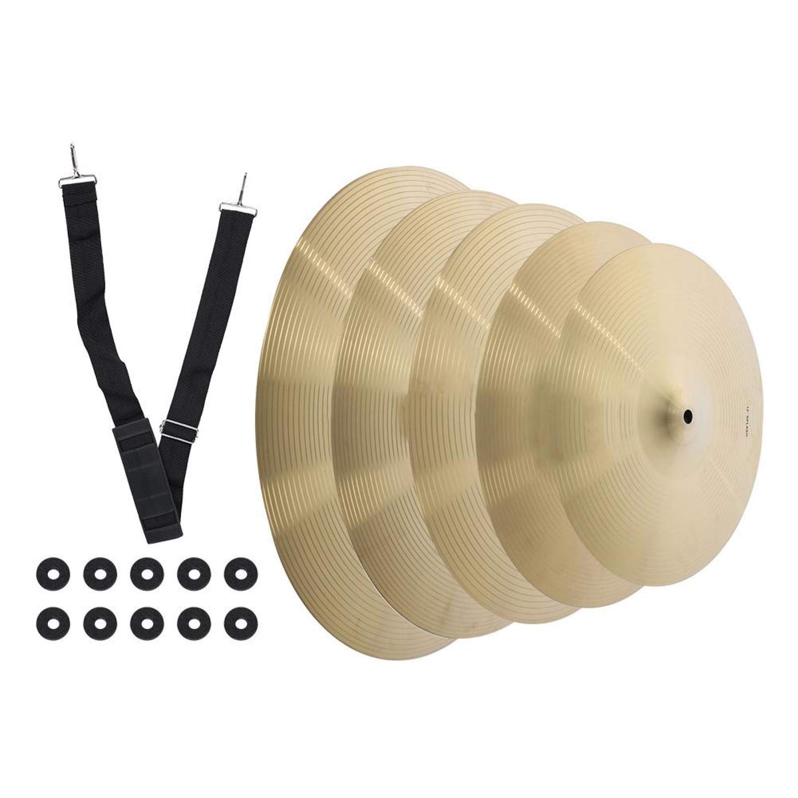 Premium Alloy Drum Cymbal Set - Professional Grade Brass Cymbals for Drum Kits | Perfect for Live Performances, Studio Recording & Drum Practice Sessions
