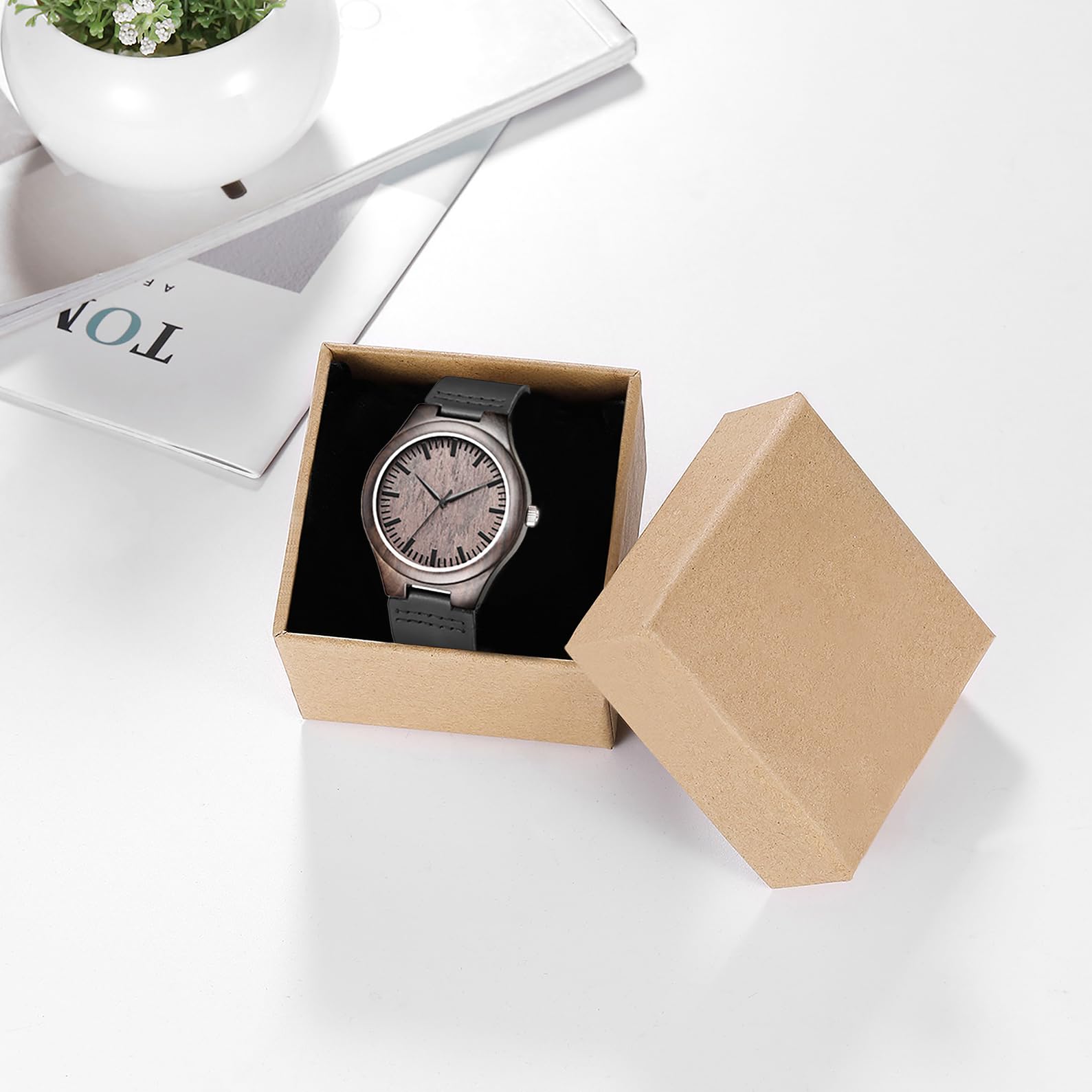 Personalized Engraved Wooden Watches for Men - Unique Gifts for Husband, Dad, Boyfriend | Fathers Day, Christmas, Valentines, Thanksgiving Present | Perfect for Weddings, Anniversaries & Special Occasions